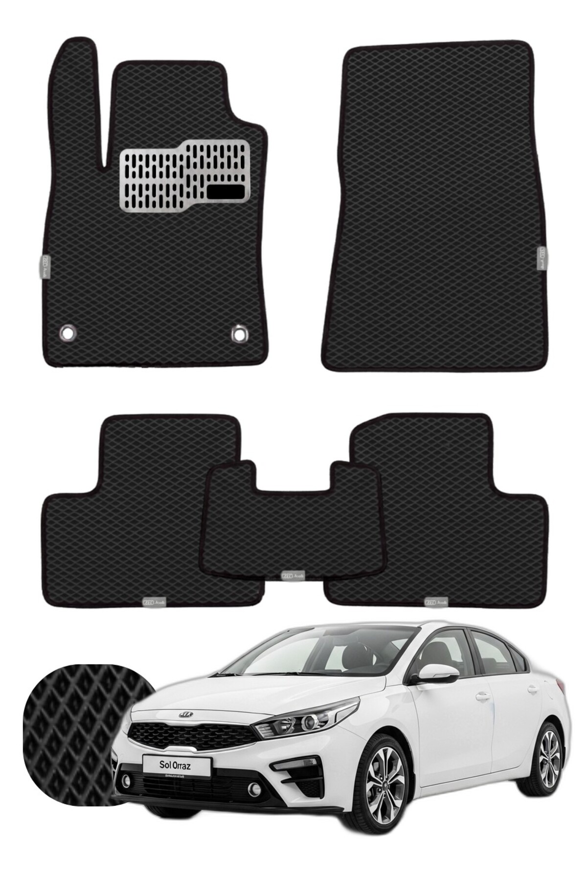 Kia Cerato Sedan 2018 ve sonrası Özelleştirilebilir Tam Set Premium EVA Paspas