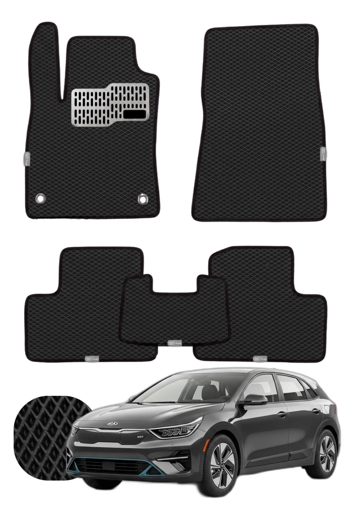 Kia EV3 2024 ve sonrası Özelleştirilebilir Tam Set Premium EVA Paspas