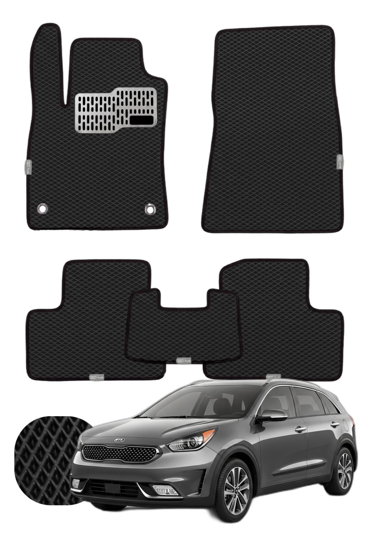 Kia Niro 2016-2022 Özelleştirilebilir Tam Set Premium EVA Paspas