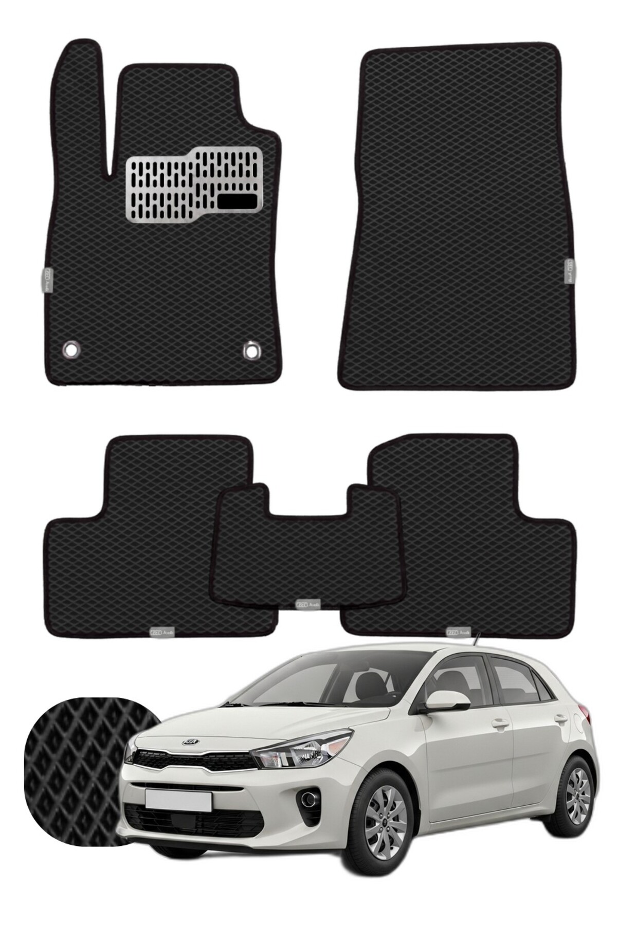 Kia Rio 2017 ve sonrası Özelleştirilebilir Tam Set Premium EVA Paspas