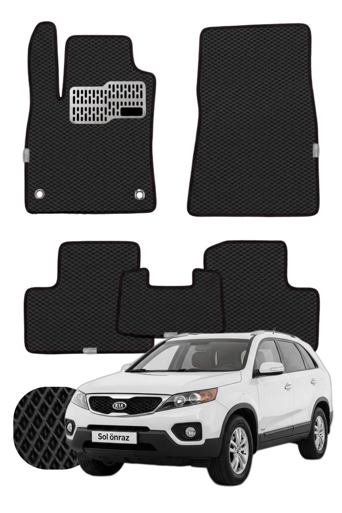 Kia Sorento 2009-2014 Özelleştirilebilir Tam Set Premium EVA Paspas