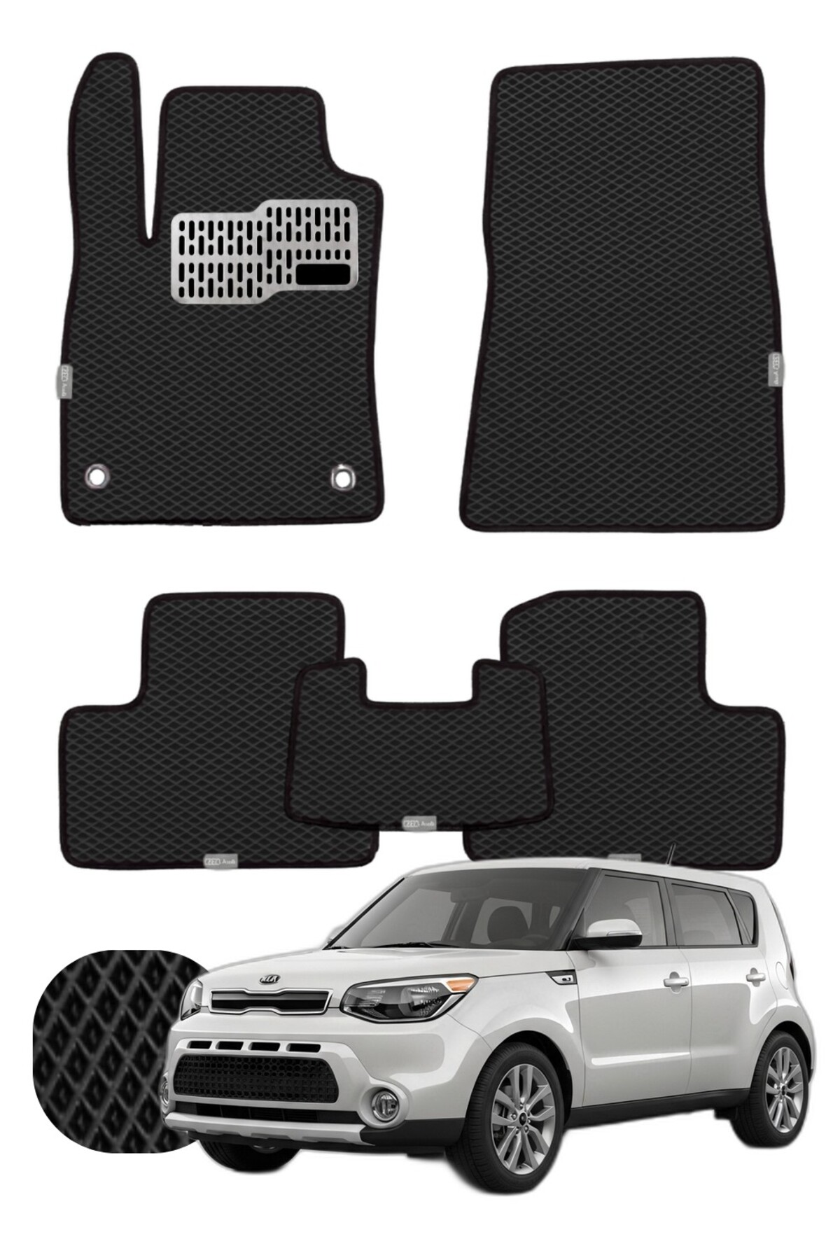 Kia Soul 2014-2019 Özelleştirilebilir Tam Set Premium EVA Paspas