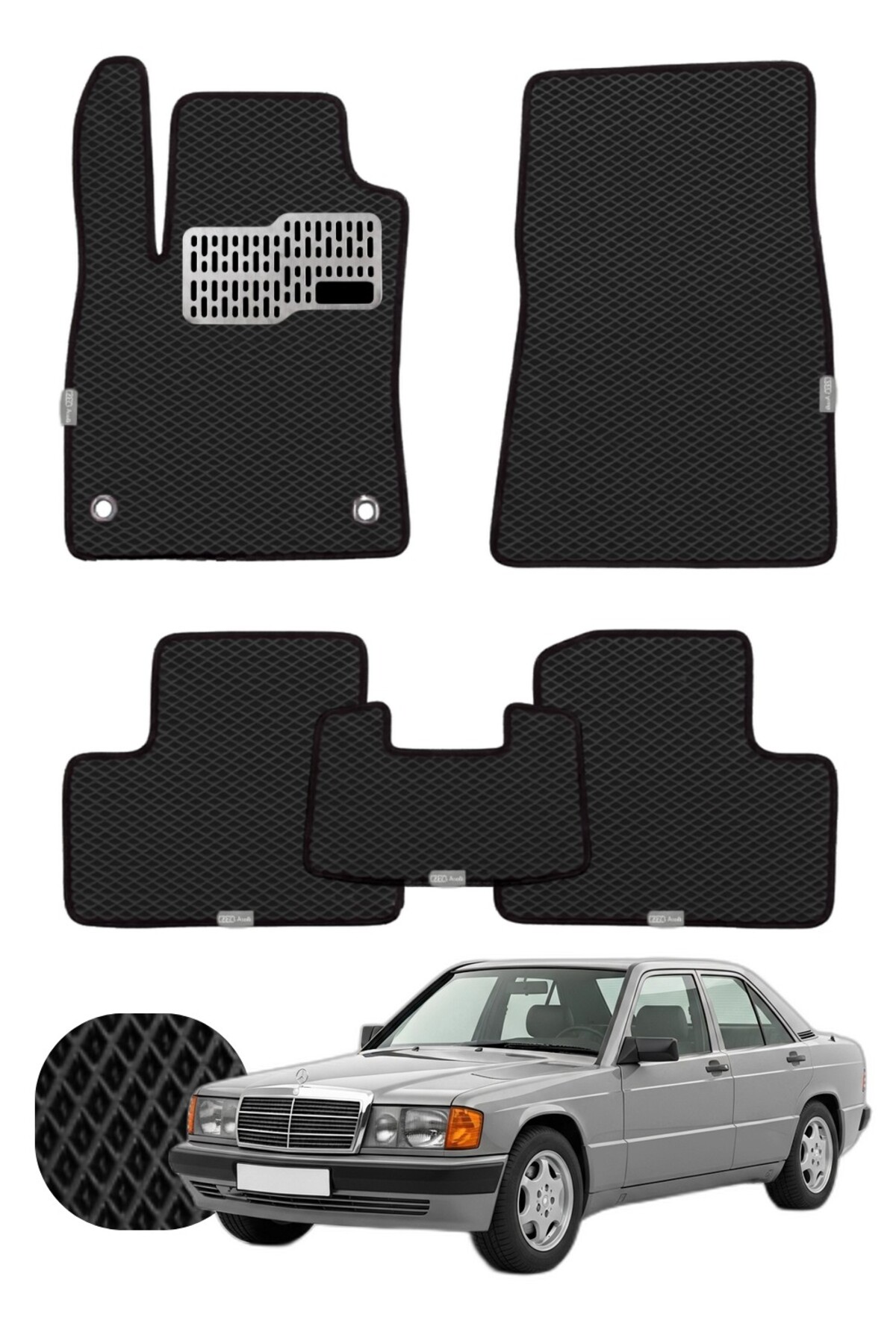 Mercedes 190 E 1982-1993 W201 Özelleştirilebilir Tam Set Premium EVA Paspas