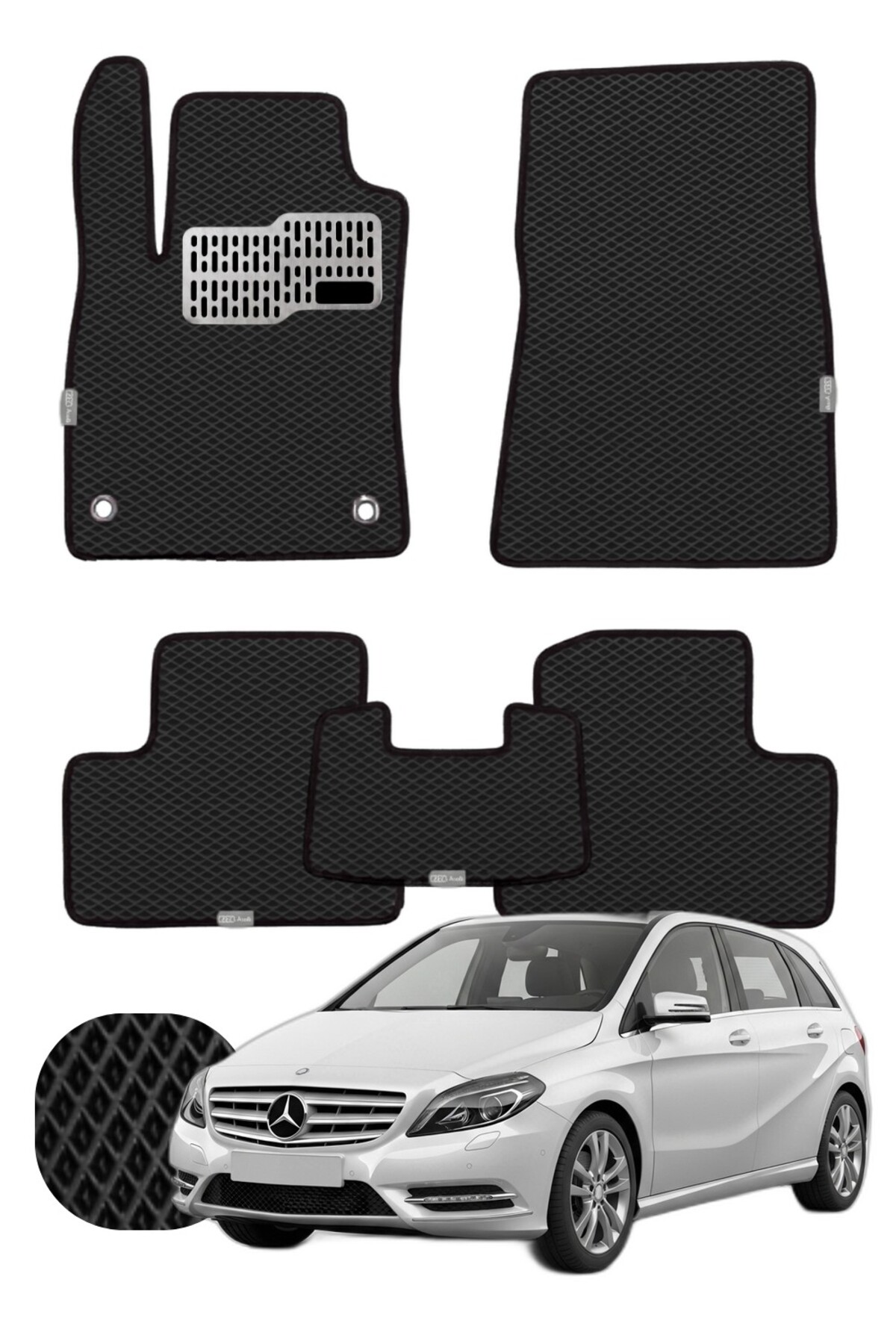 Mercedes B Serisi 2011-2018 W246 Özelleştirilebilir Tam Set Premium EVA Paspas