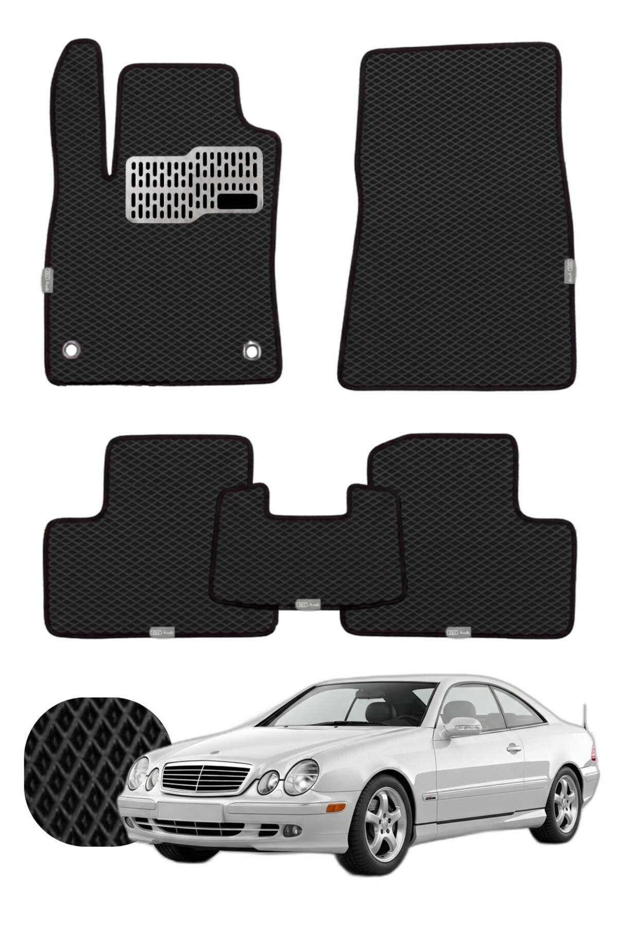 Mercedes CLK 1997-2003 W208 Özelleştirilebilir Tam Set Premium EVA Paspas