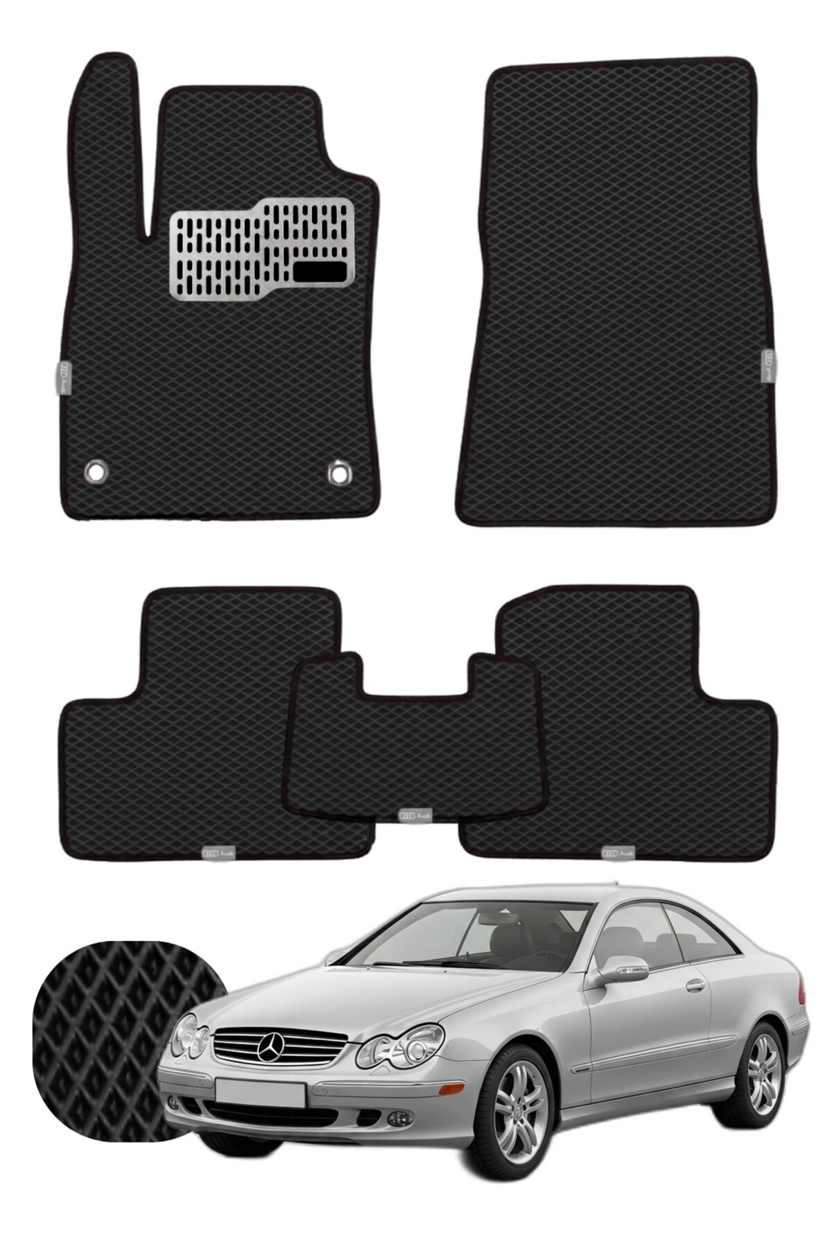 Mercedes CLK Coupe 2002-2010 W209 Özelleştirilebilir Tam Set Premium EVA Paspas