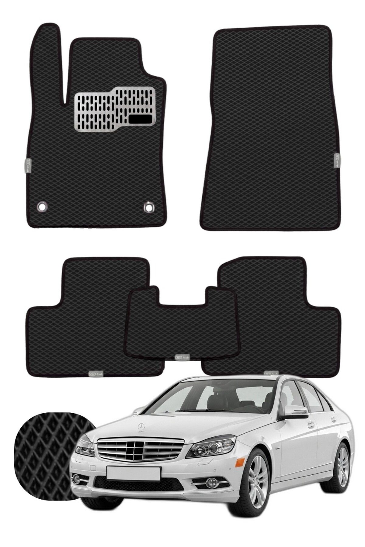 Mercedes C Serisi 2007-2014 W204 Özelleştirilebilir Tam Set Premium EVA Paspas