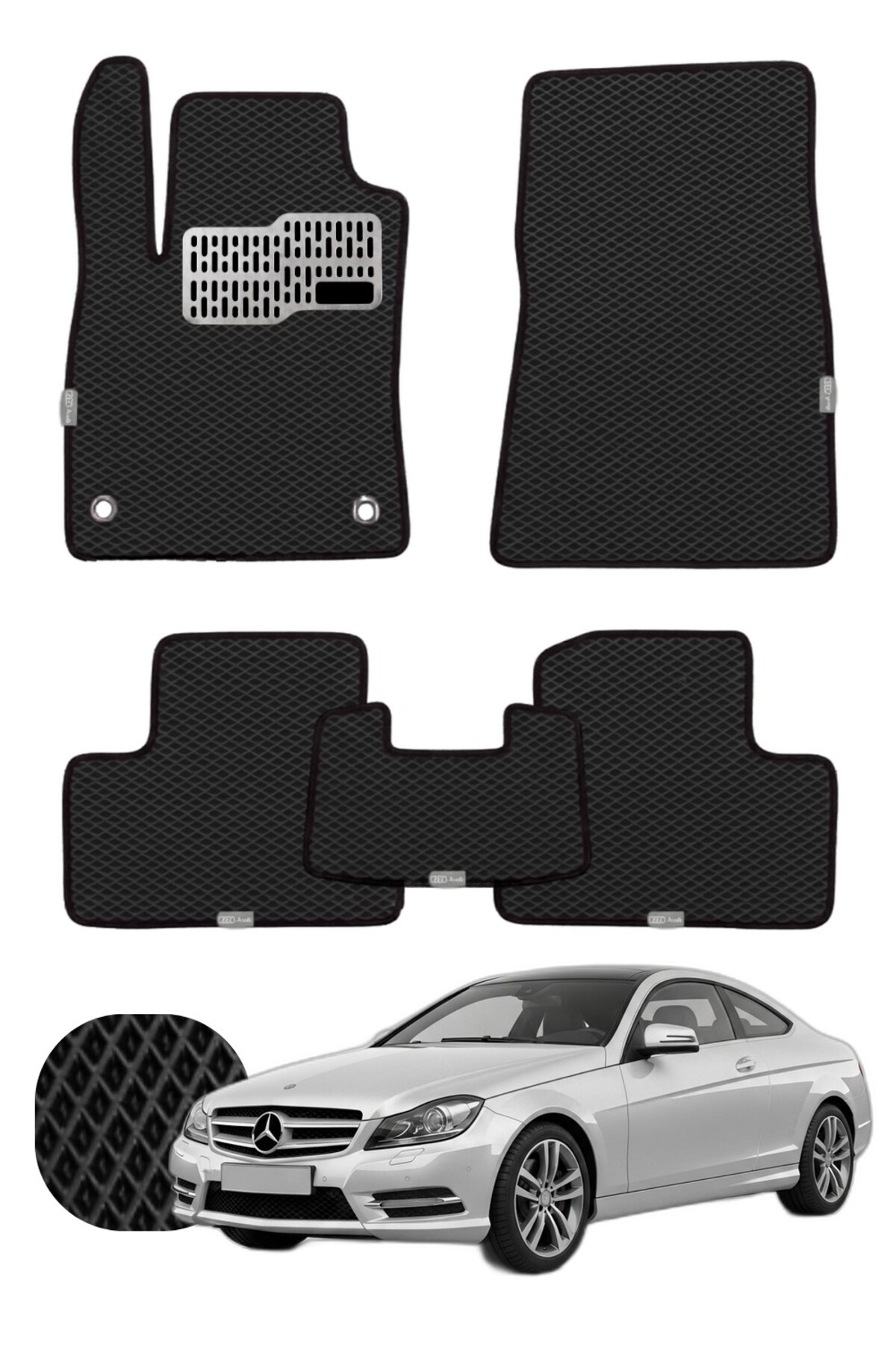 Mercedes C Serisi Coupe 2011-2015 C204 Özelleştirilebilir Tam Set Premium EVA Paspas
