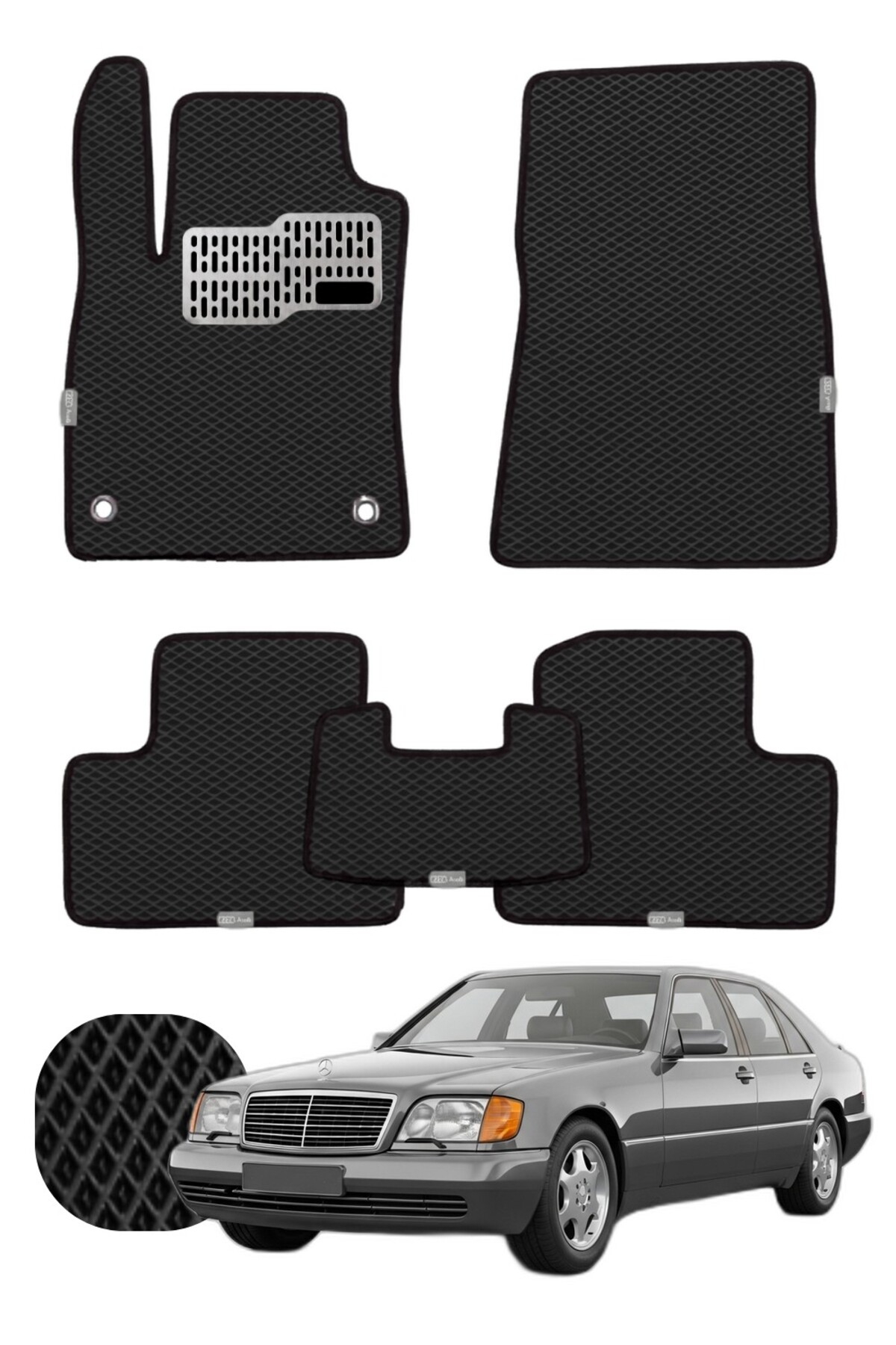 Mercedes S Serisi 1991-1998 W140 Özelleştirilebilir Tam Set Premium EVA Paspas
