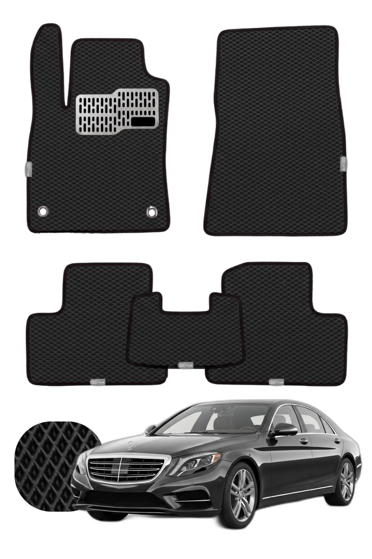 Mercedes S Serisi 2013-2020 W222 Özelleştirilebilir Tam Set Premium EVA Paspas