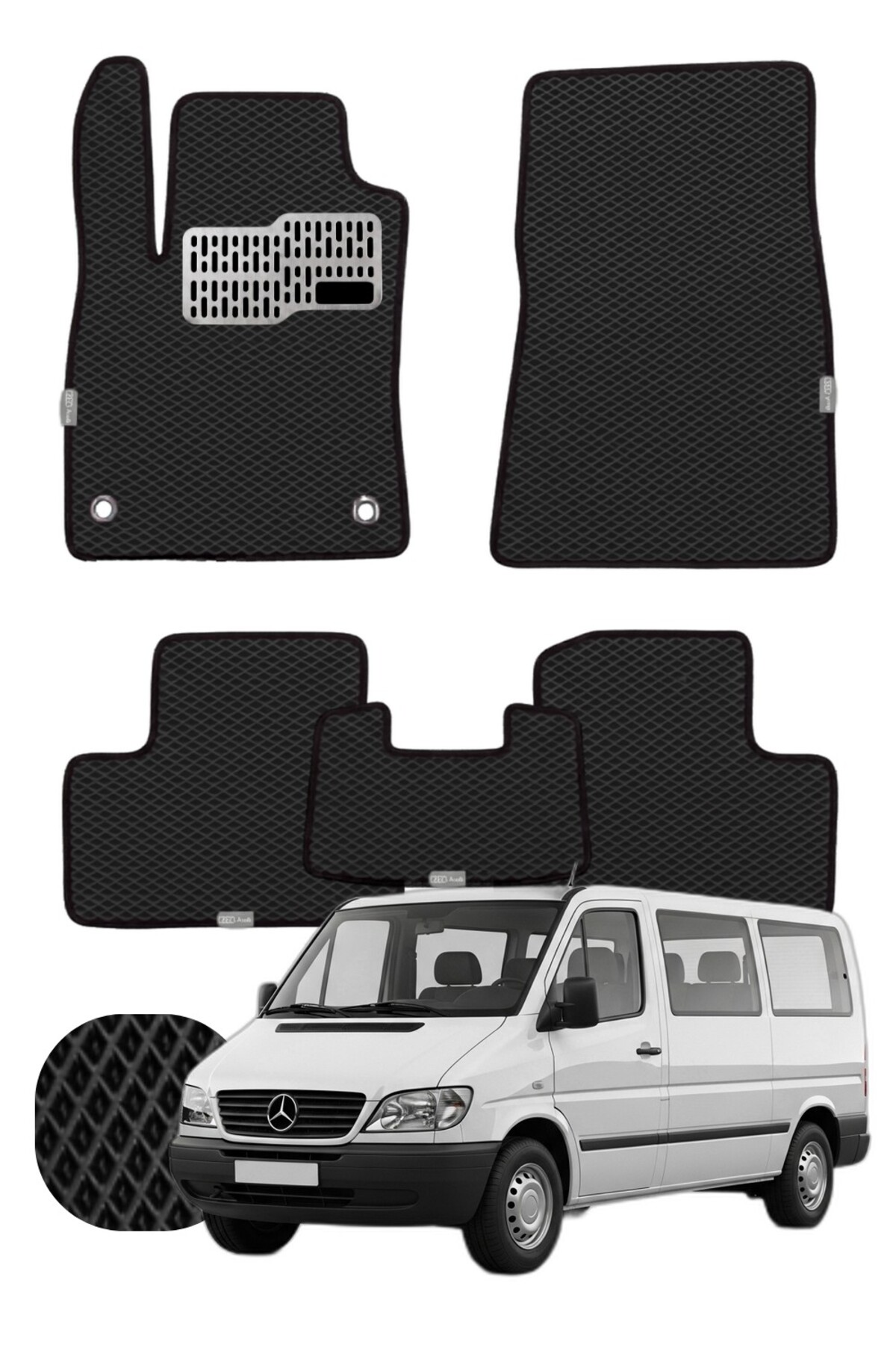 Mercedes Vaneo 2002-2005 W414 Özelleştirilebilir Tam Set Premium EVA Paspas
