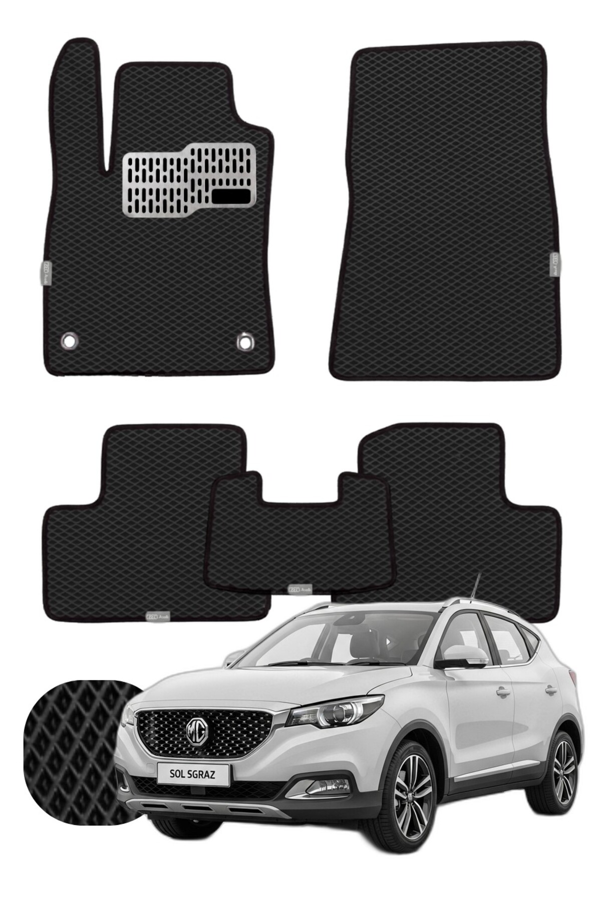 Mg ZS 2017 ve sonrası Özelleştirilebilir Tam Set Premium EVA Paspas