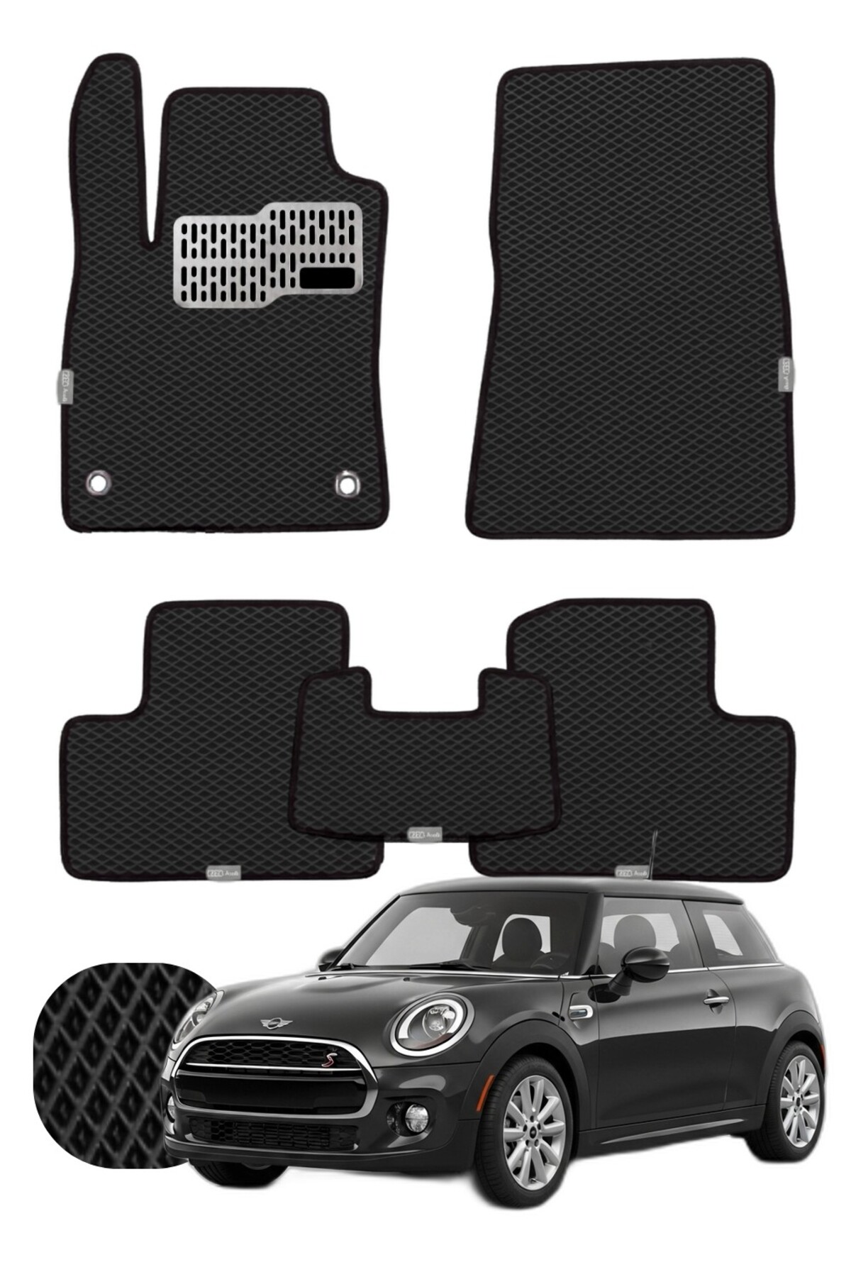 Mini Cooper 2014 ve sonrası Özelleştirilebilir Tam Set Premium EVA Paspas