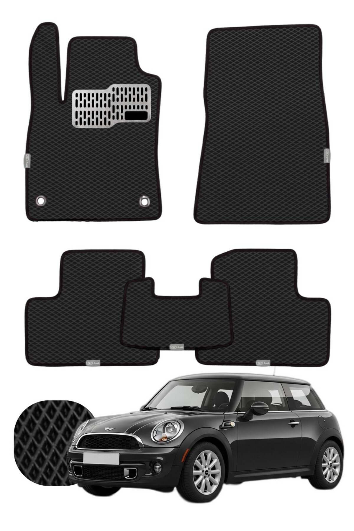 Mini Cooper HB 2014 ve sonrası Özelleştirilebilir Tam Set Premium EVA Paspas