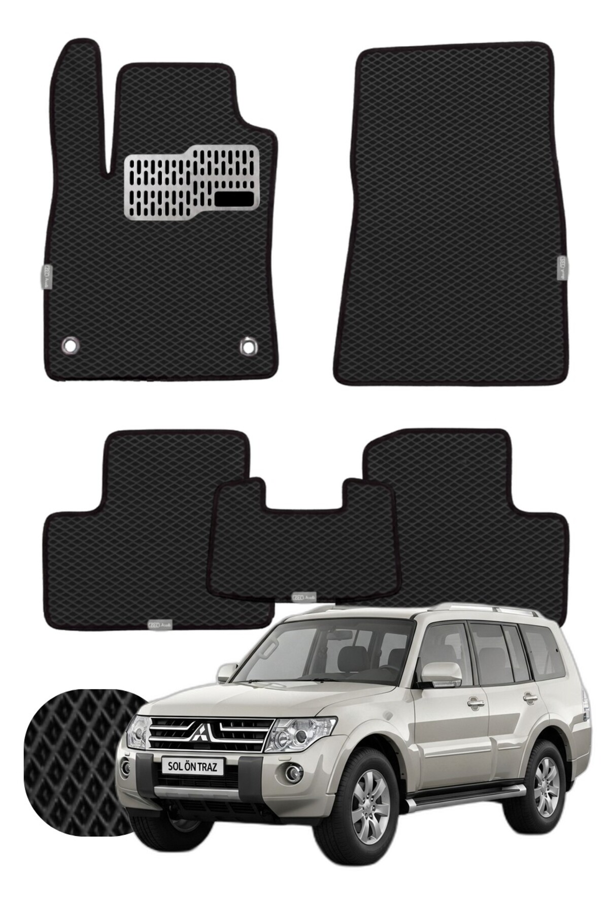 Mitsubishi Pajero 2006-2021 Özelleştirilebilir Tam Set Premium EVA Paspas