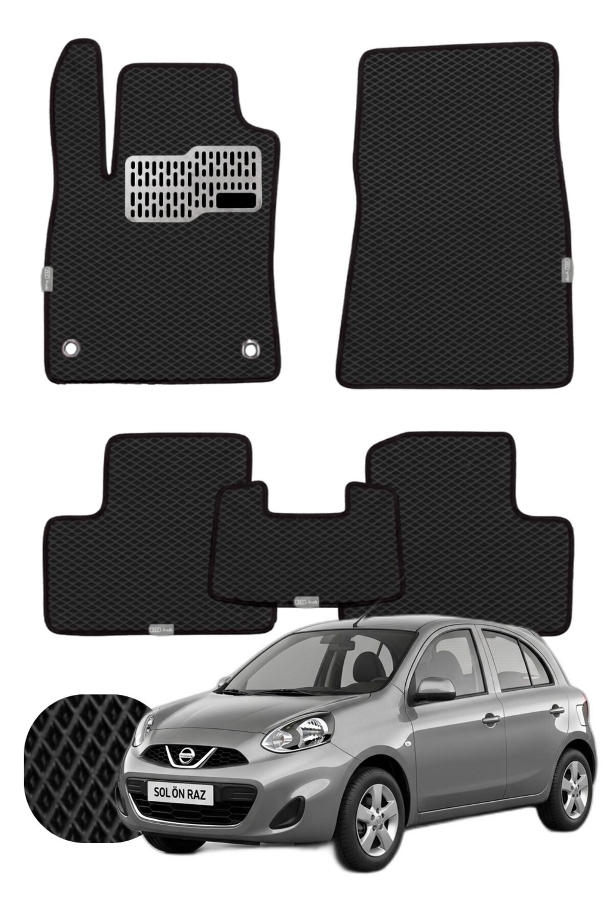 Nissan Micra 2010-2017 Özelleştirilebilir Tam Set Premium EVA Paspas