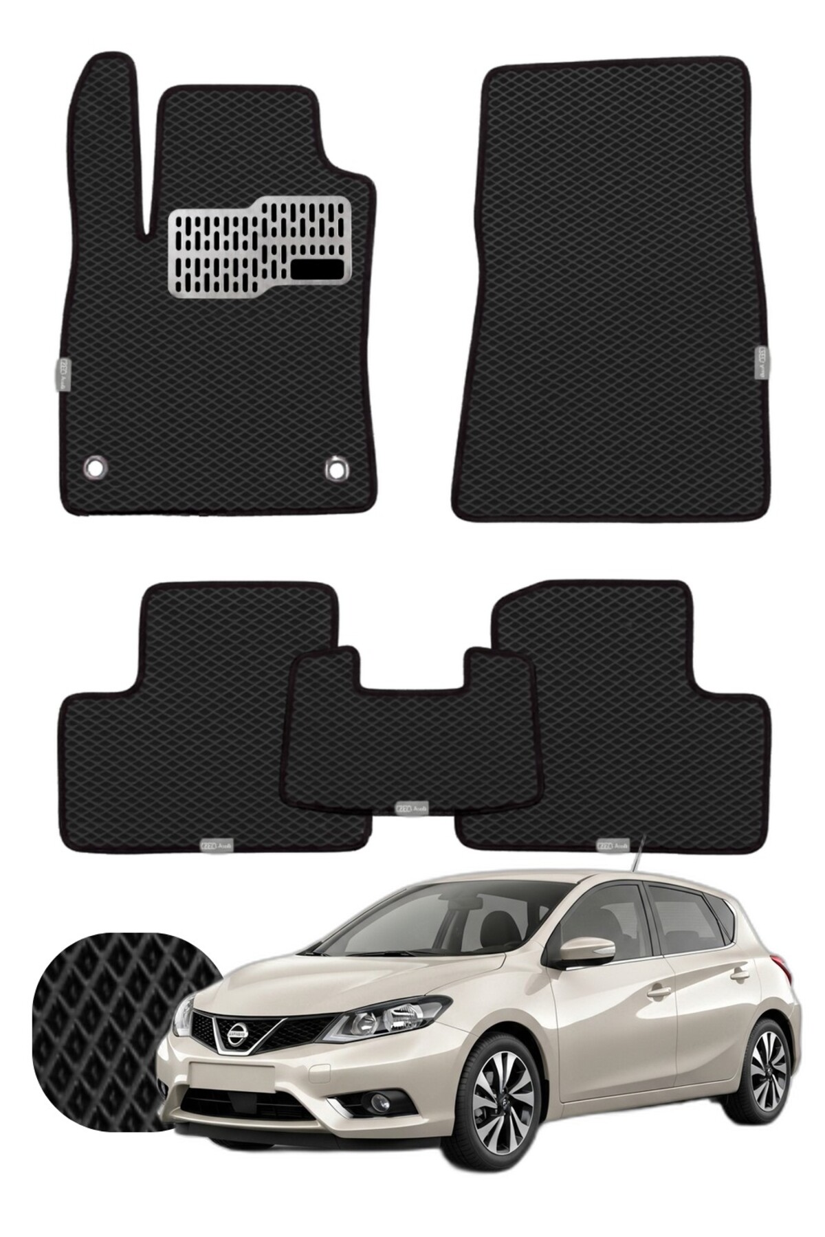 Nissan Pulsar 2014-2018 Özelleştirilebilir Tam Set Premium EVA Paspas