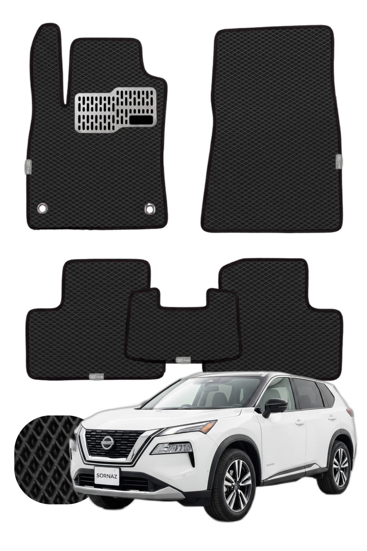 Nissan X-Trail 2021 ve sonrası Özelleştirilebilir Tam Set Premium EVA Paspas