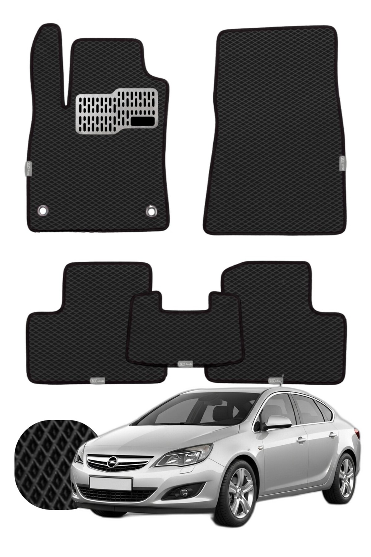 Opel Astra Sedan 2009-2015 Özelleştirilebilir Tam Set Premium EVA Paspas
