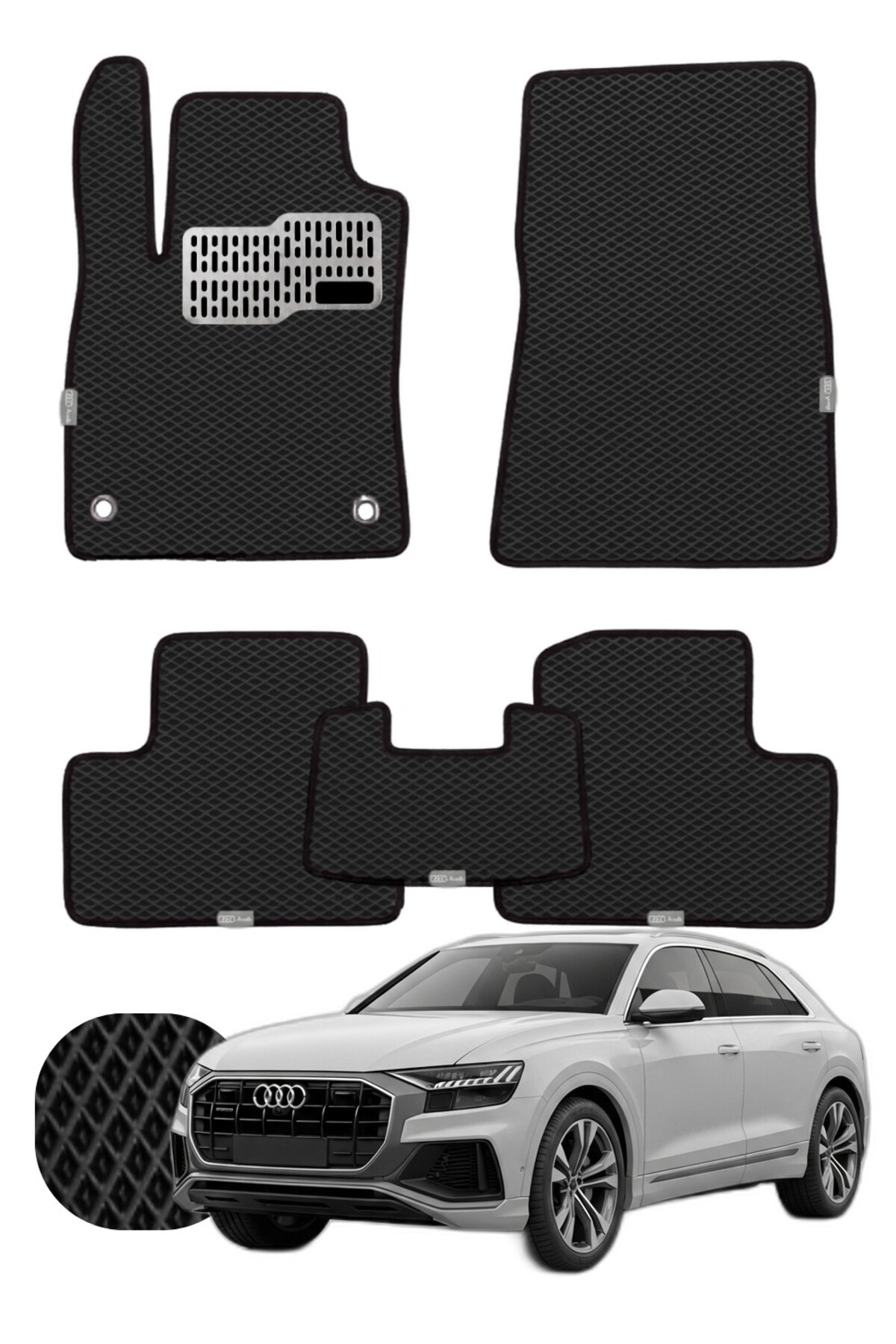Audi Q8 2018 ve sonrası Özelleştirilebilir Tam Set Premium EVA Paspas