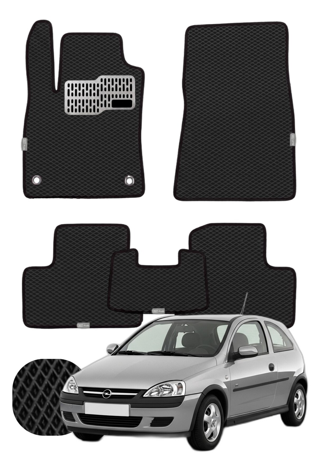 Opel Corsa 2000-2006 Özelleştirilebilir Tam Set Premium EVA Paspas