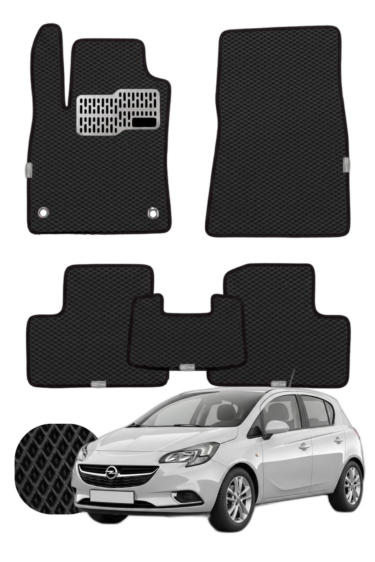 Opel Corsa 2014-2019 Özelleştirilebilir Tam Set Premium EVA Paspas