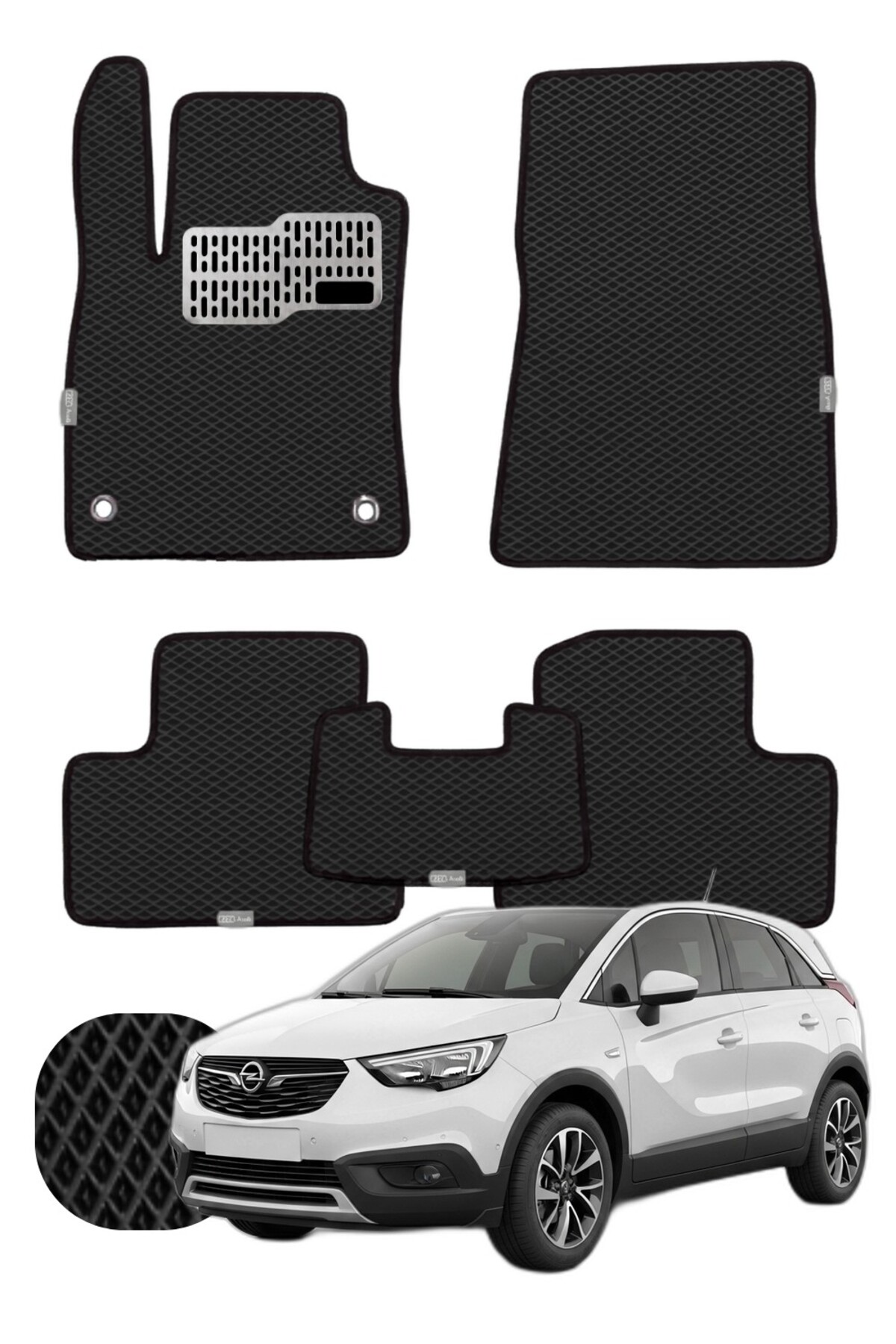 Opel Crossland - X 2017 ve sonrası Özelleştirilebilir Tam Set Premium EVA Paspas
