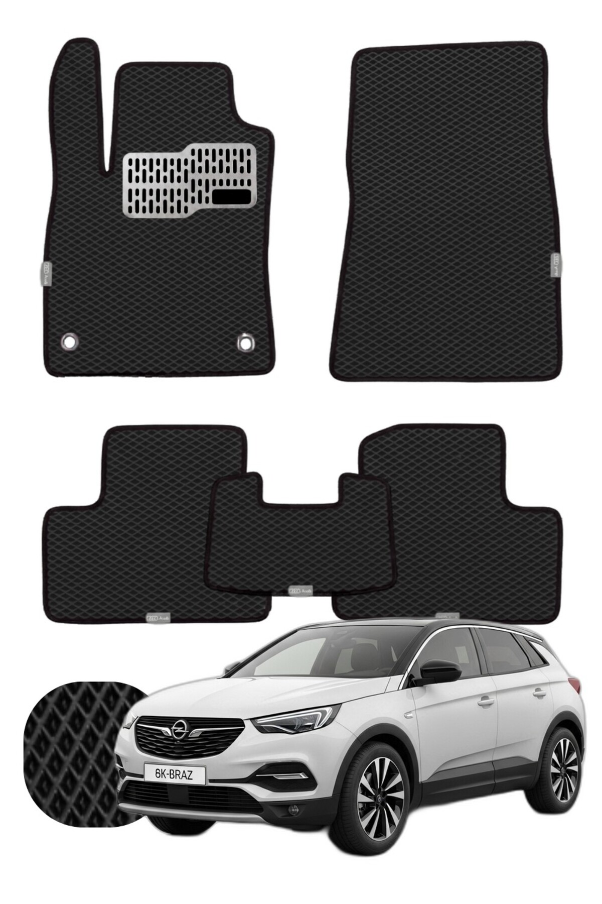 Opel Grandland - X 2017-2024 Özelleştirilebilir Tam Set Premium EVA Paspas