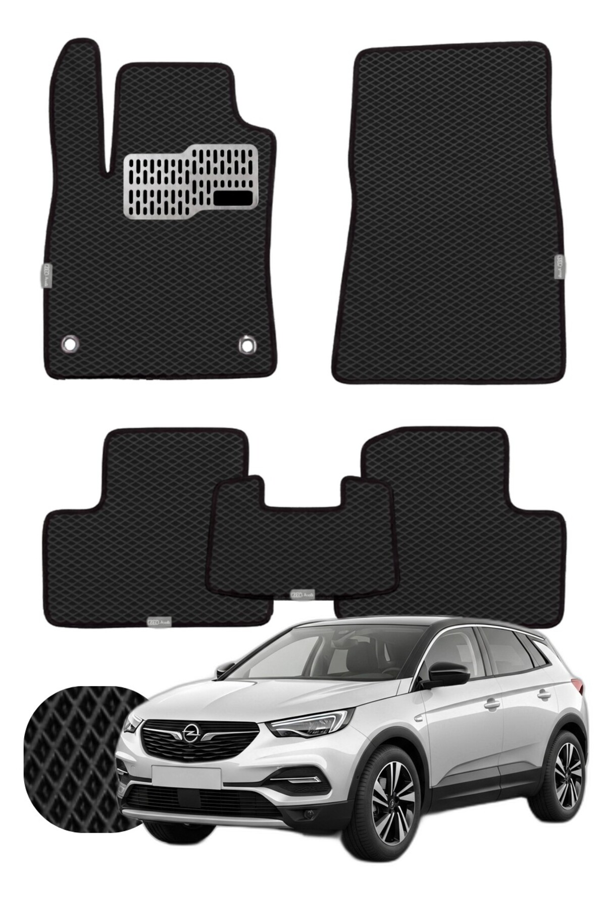 Opel Grandland 2024 ve sonrası Özelleştirilebilir Tam Set Premium EVA Paspas