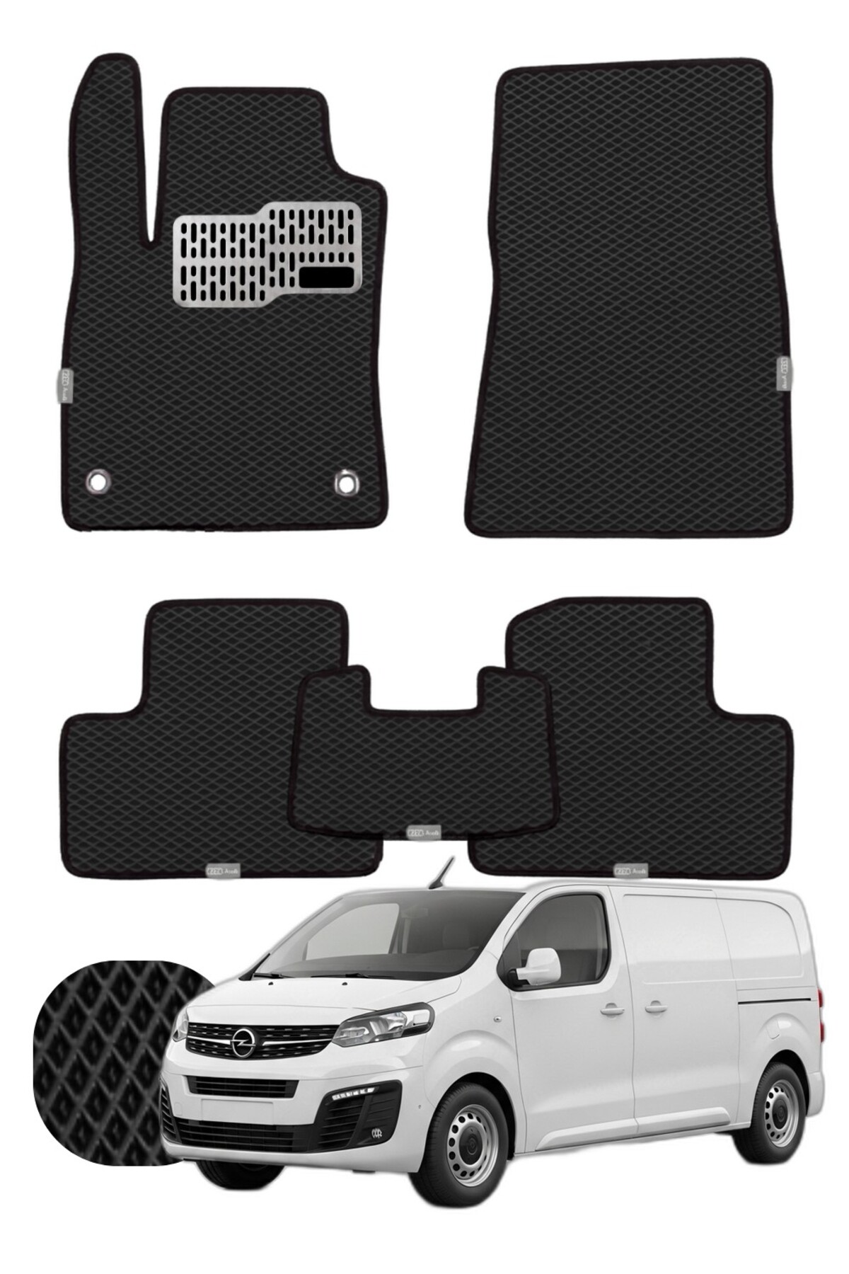 Opel Vivaro 2019 ve sonrası Özelleştirilebilir Tam Set Premium EVA Paspas