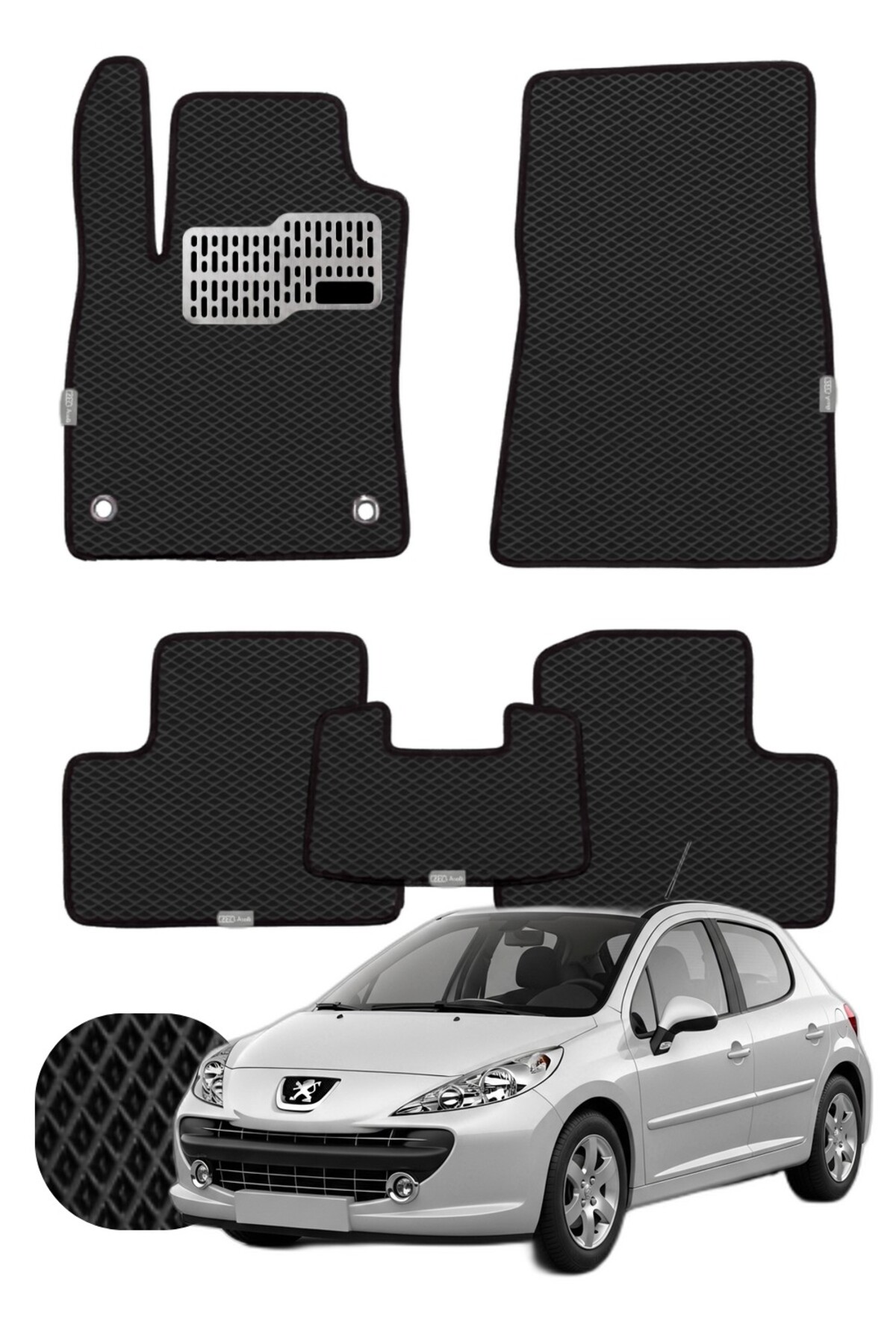 Peugeot 207 2006-2014 Özelleştirilebilir Tam Set Premium EVA Paspas