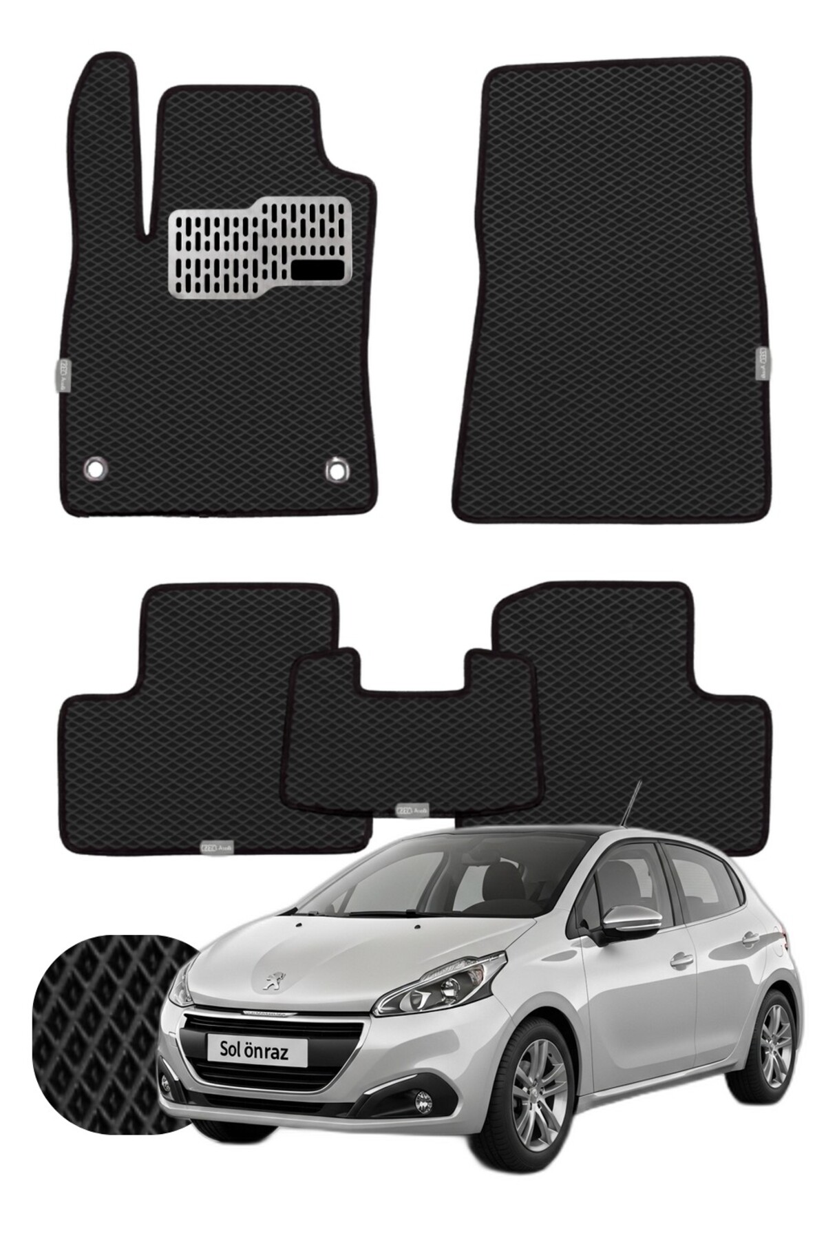 Peugeot 208 2012-2019 Özelleştirilebilir Tam Set Premium EVA Paspas