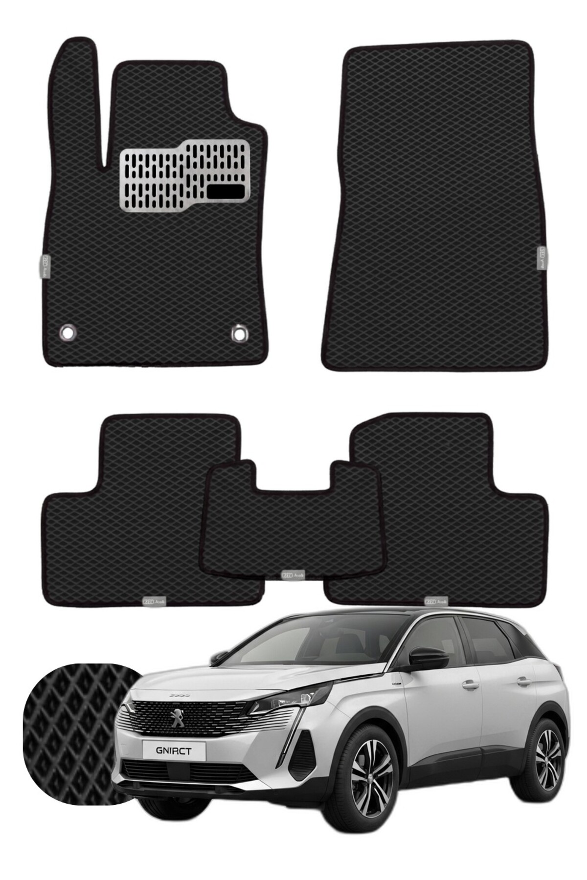 Peugeot 3008 2023 ve sonrası Özelleştirilebilir Tam Set Premium EVA Paspas