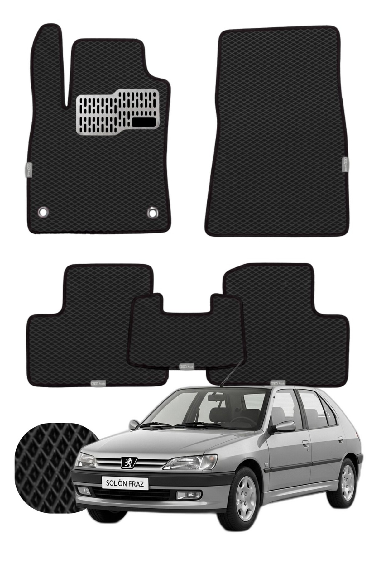 Peugeot 306 1993-2002 Özelleştirilebilir Tam Set Premium EVA Paspas