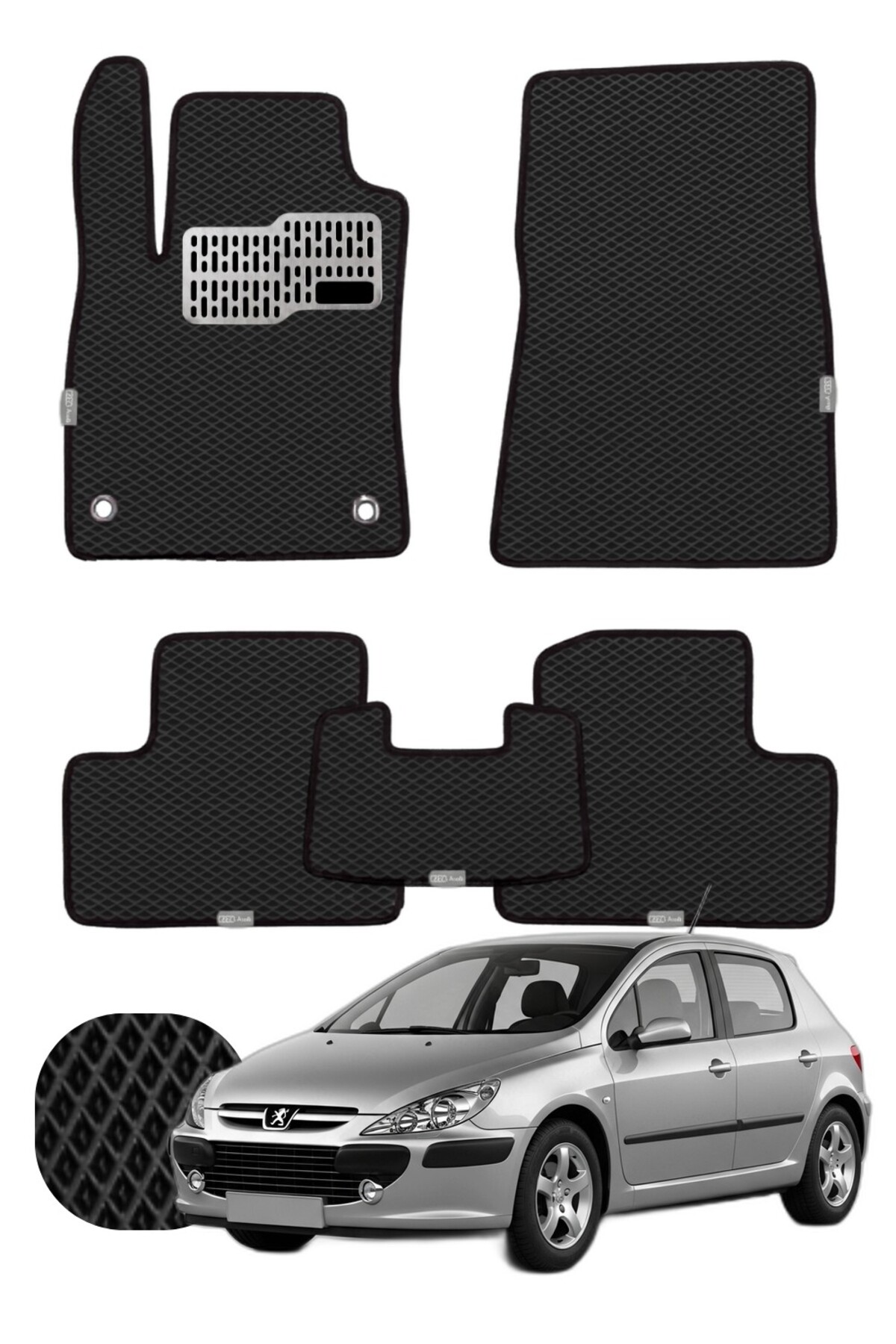 Peugeot 307 HB 2001-2008 Özelleştirilebilir Tam Set Premium EVA Paspas