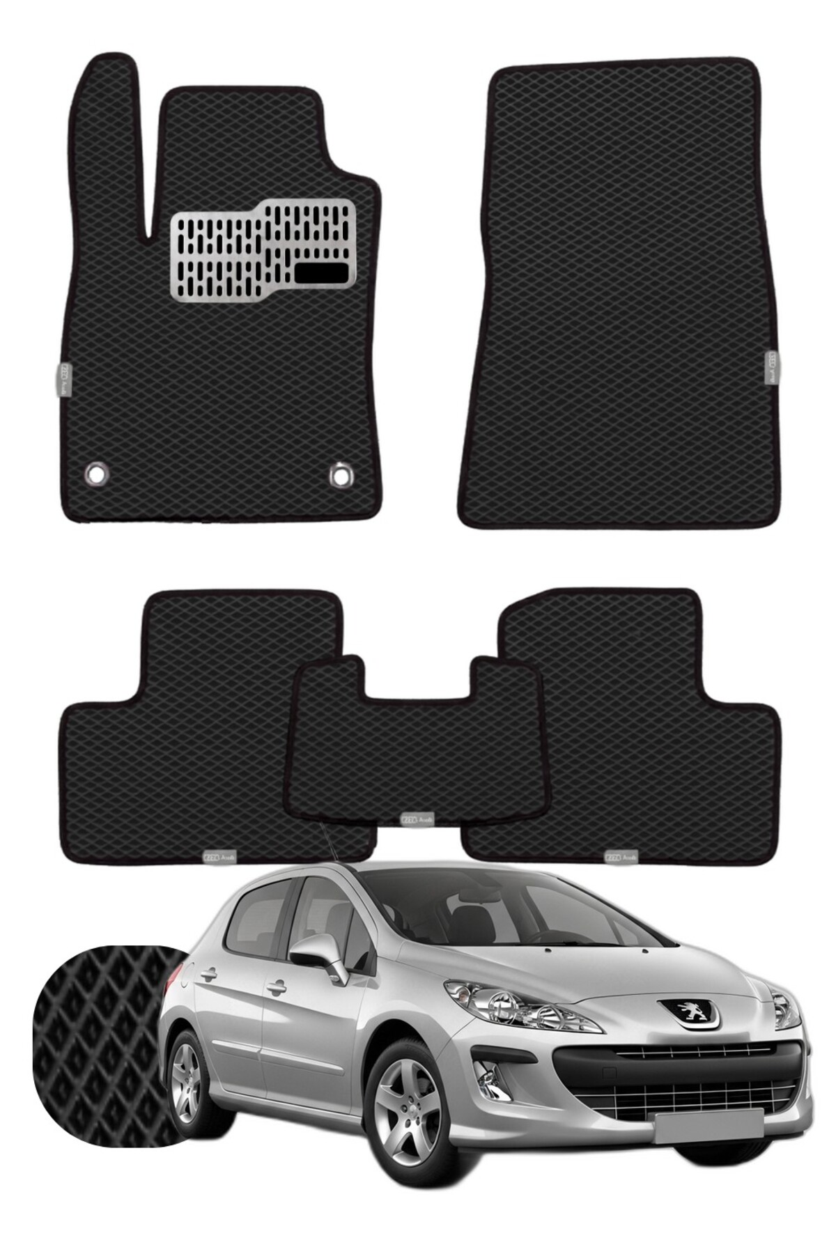 Peugeot 308 2007-2013 Özelleştirilebilir Tam Set Premium EVA Paspas