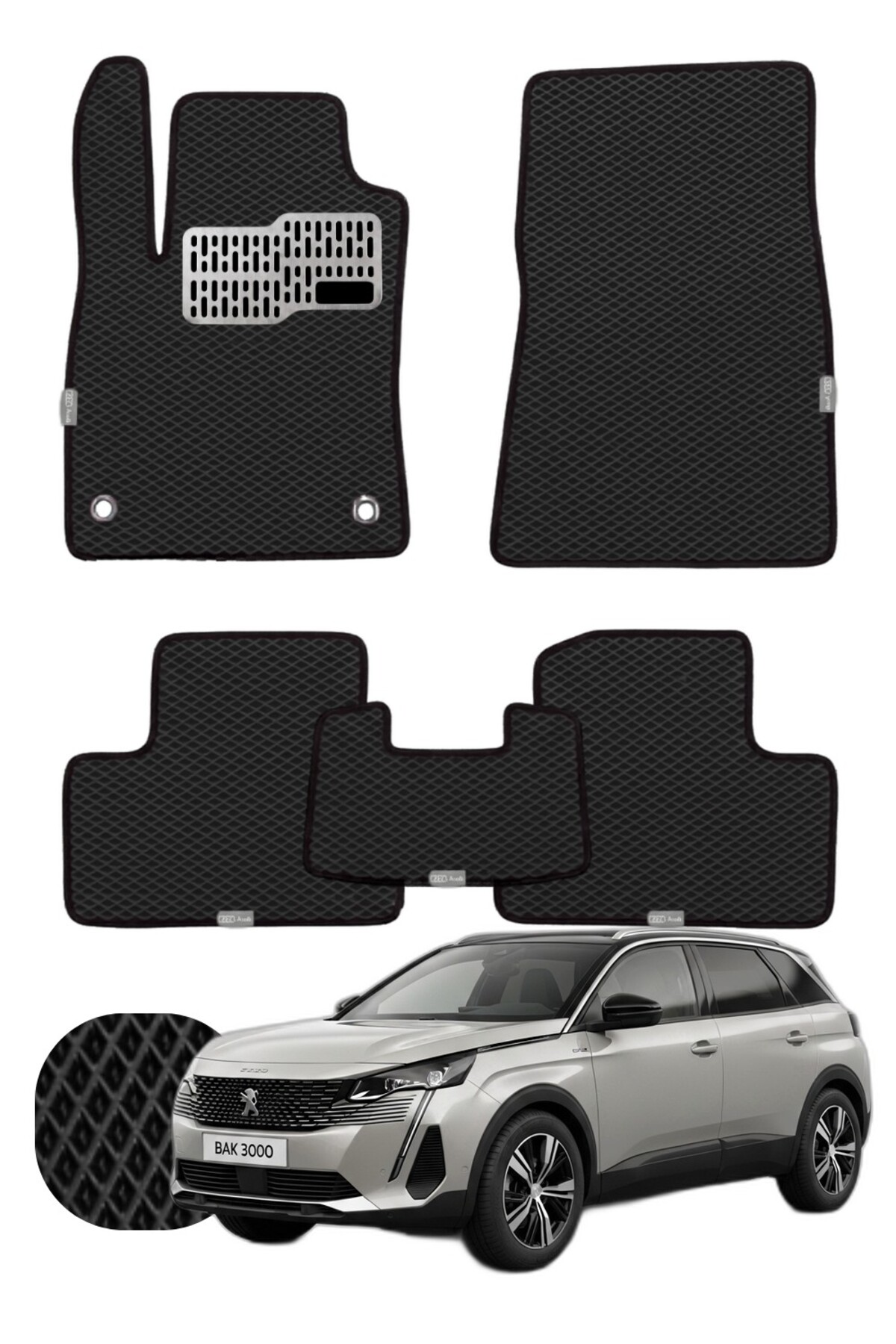 Peugeot 5008 2024 ve sonrası Özelleştirilebilir Tam Set Premium EVA Paspas