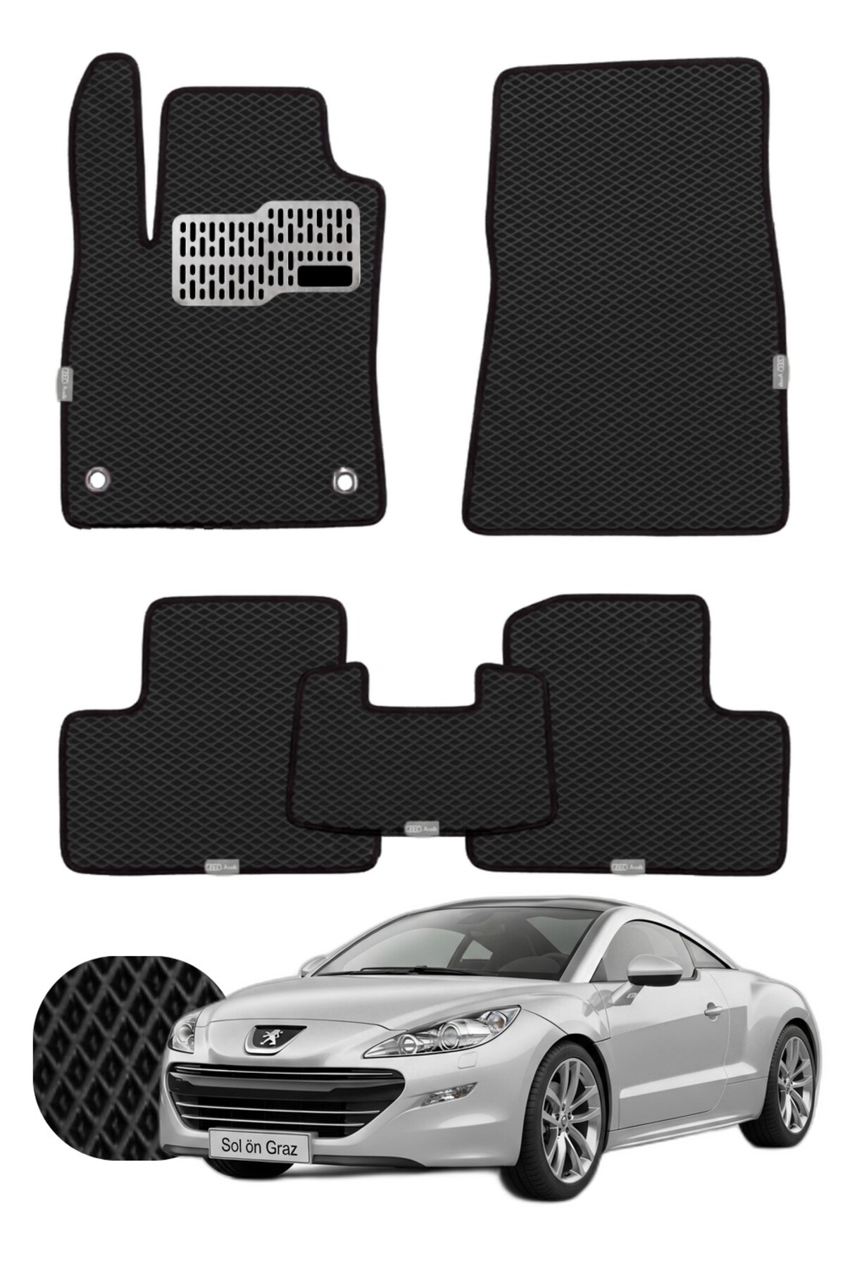 Peugeot RCZ 2010-2015 Özelleştirilebilir Tam Set Premium EVA Paspas