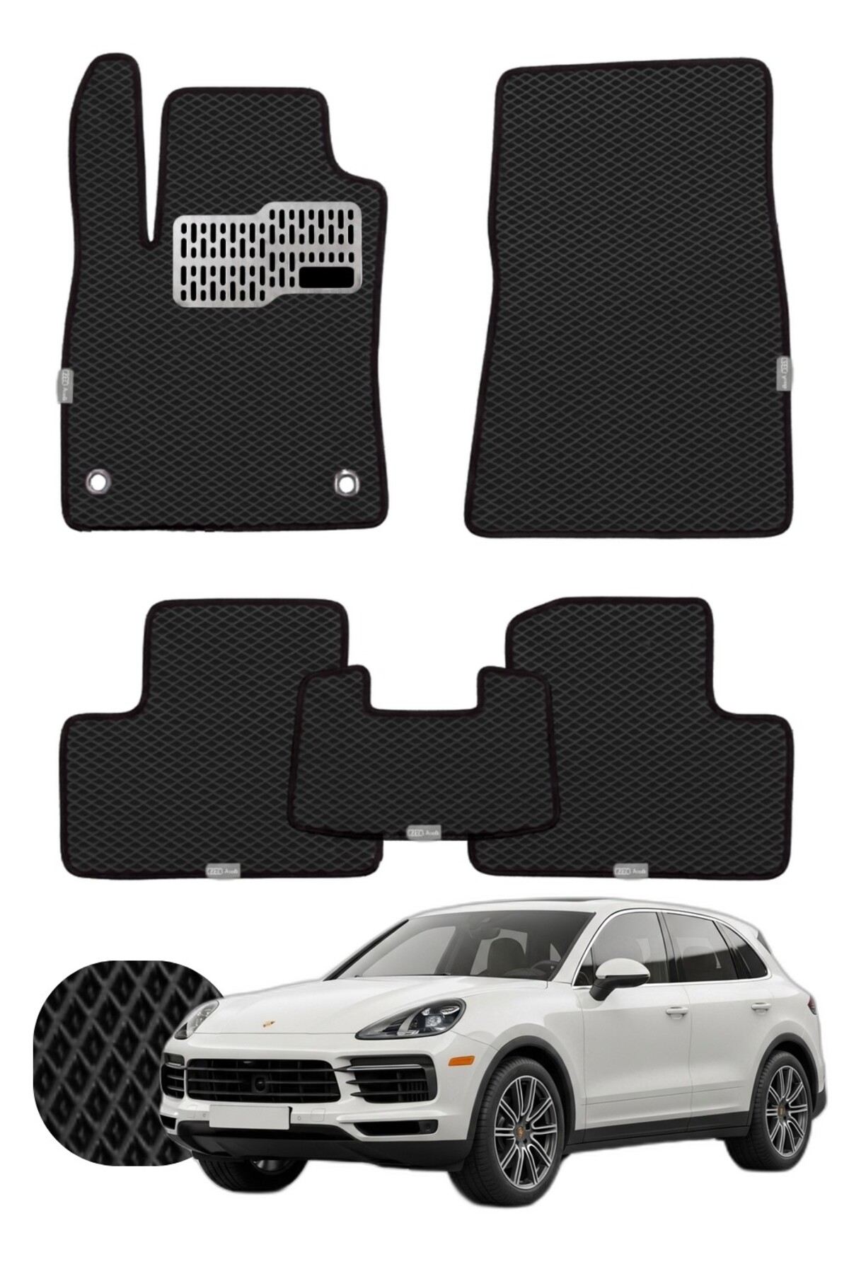 Porsche Cayenne 2017 ve sonrası Özelleştirilebilir Tam Set Premium EVA Paspas
