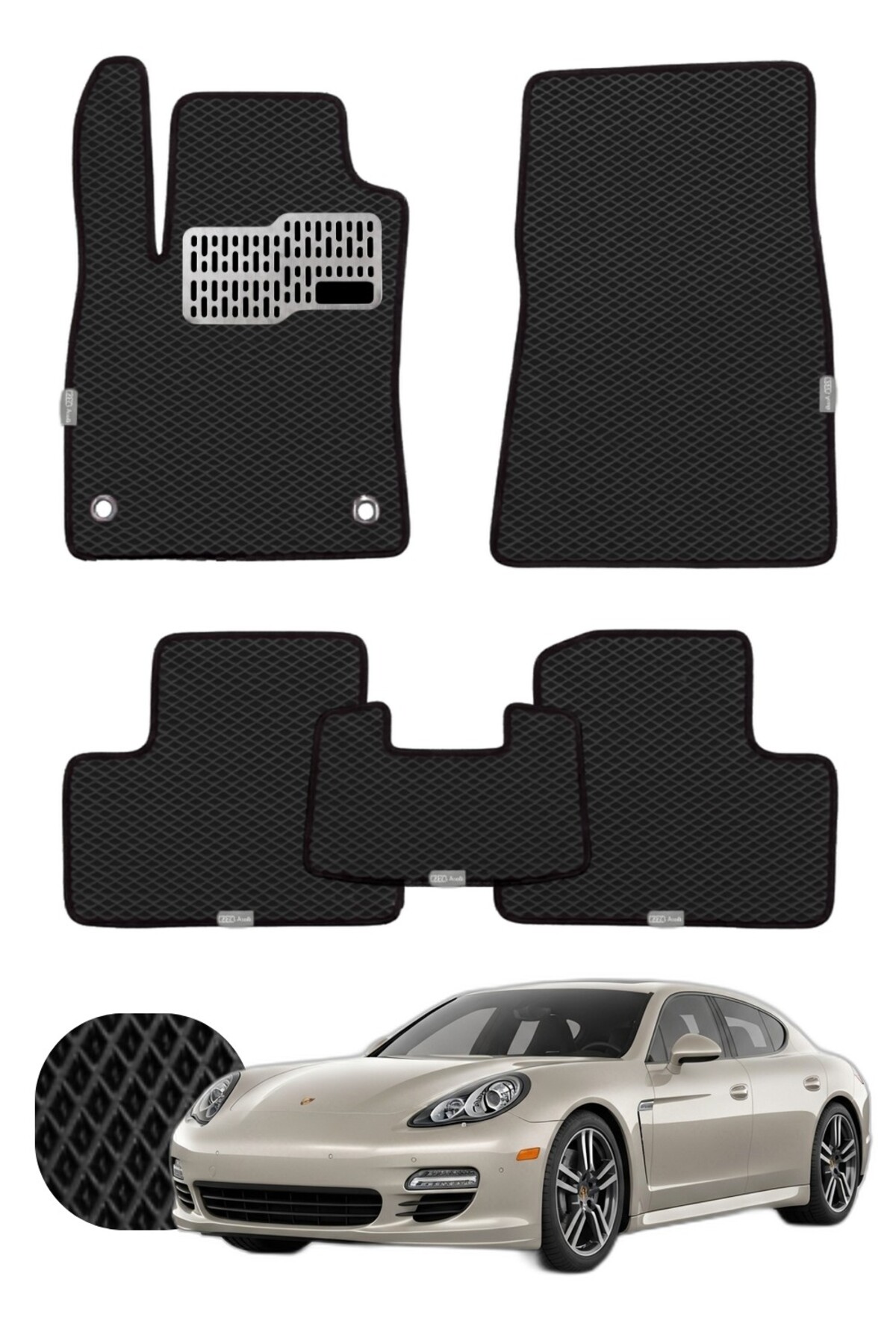 Porsche Panamera 2009-2016 Özelleştirilebilir Tam Set Premium EVA Paspas