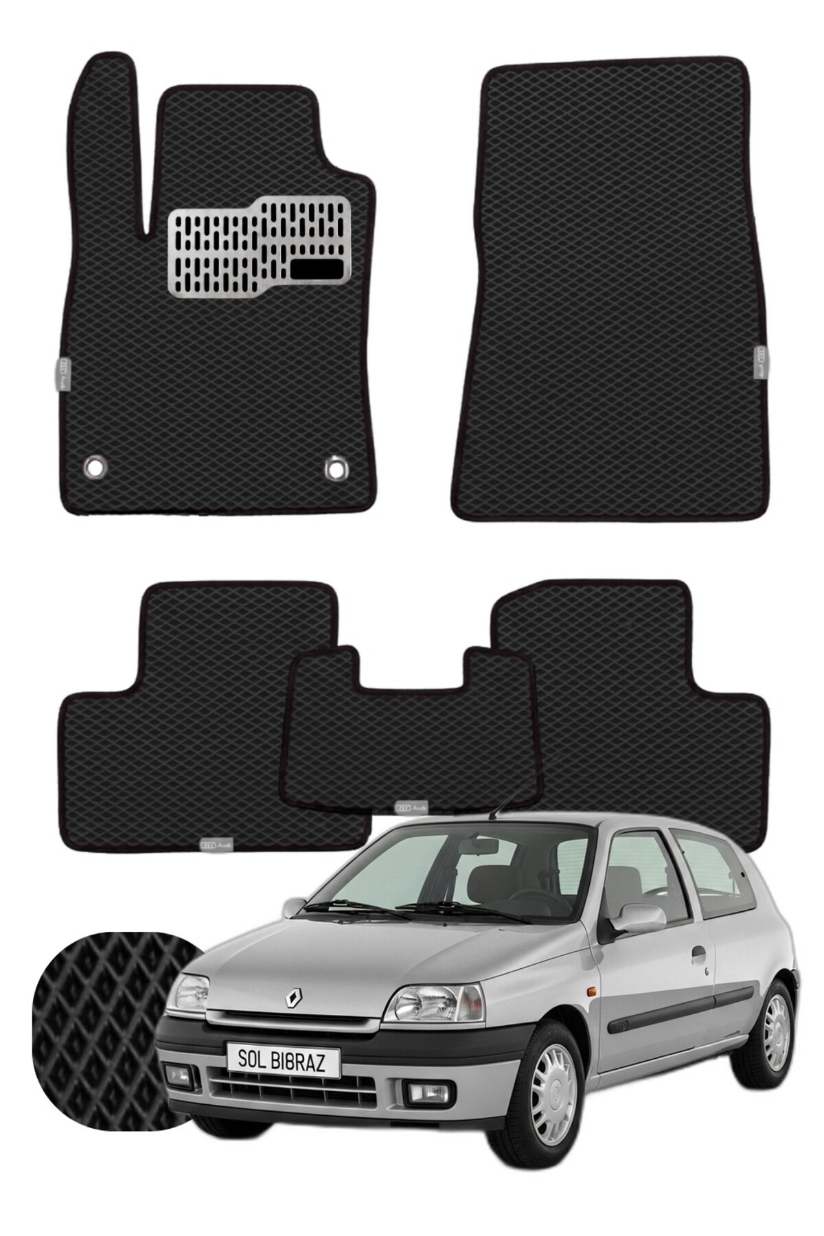 Renault Clio 1 1990-1998 Özelleştirilebilir Tam Set Premium EVA Paspas