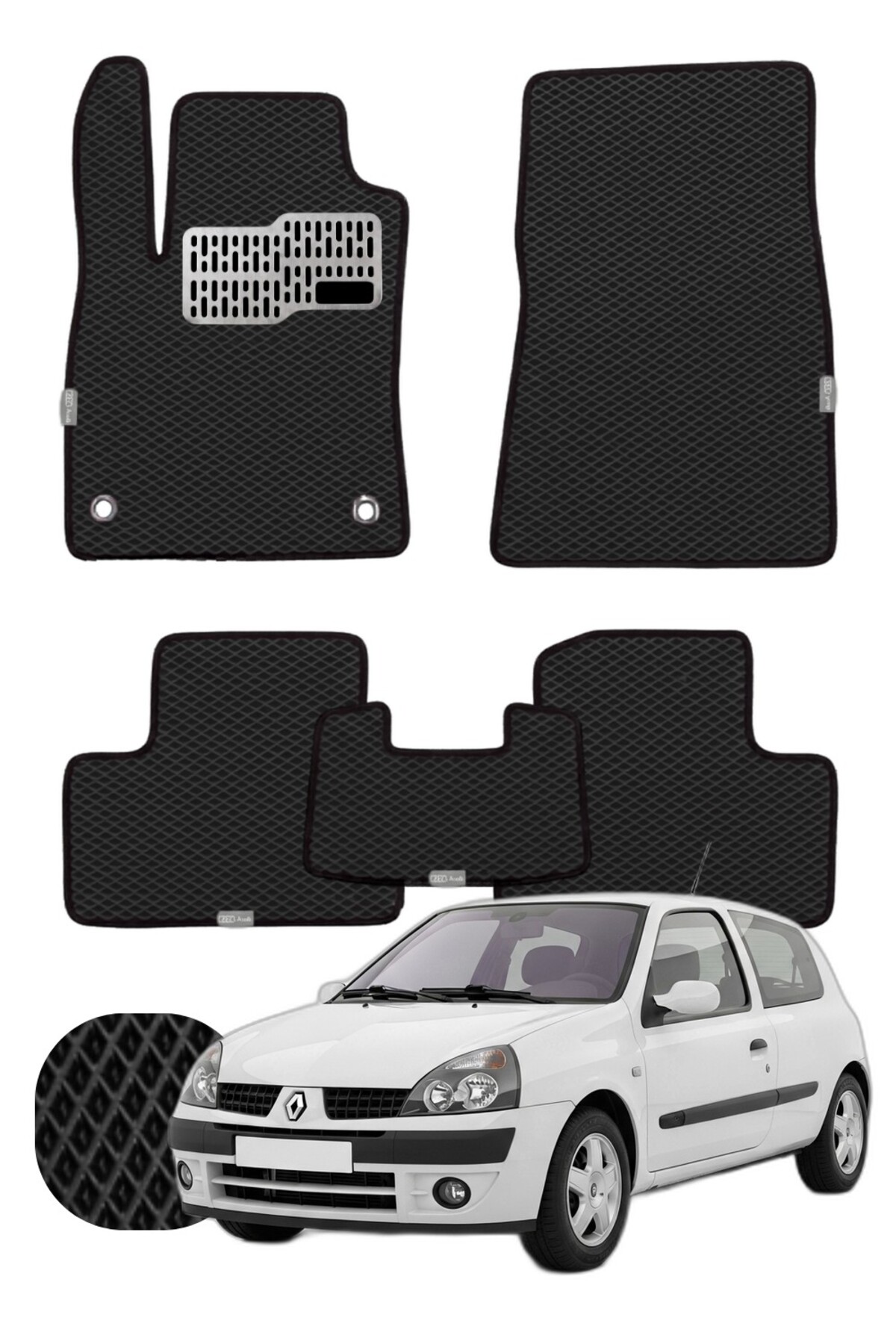 Renault Clio 2 1998-2012 Özelleştirilebilir Tam Set Premium EVA Paspas