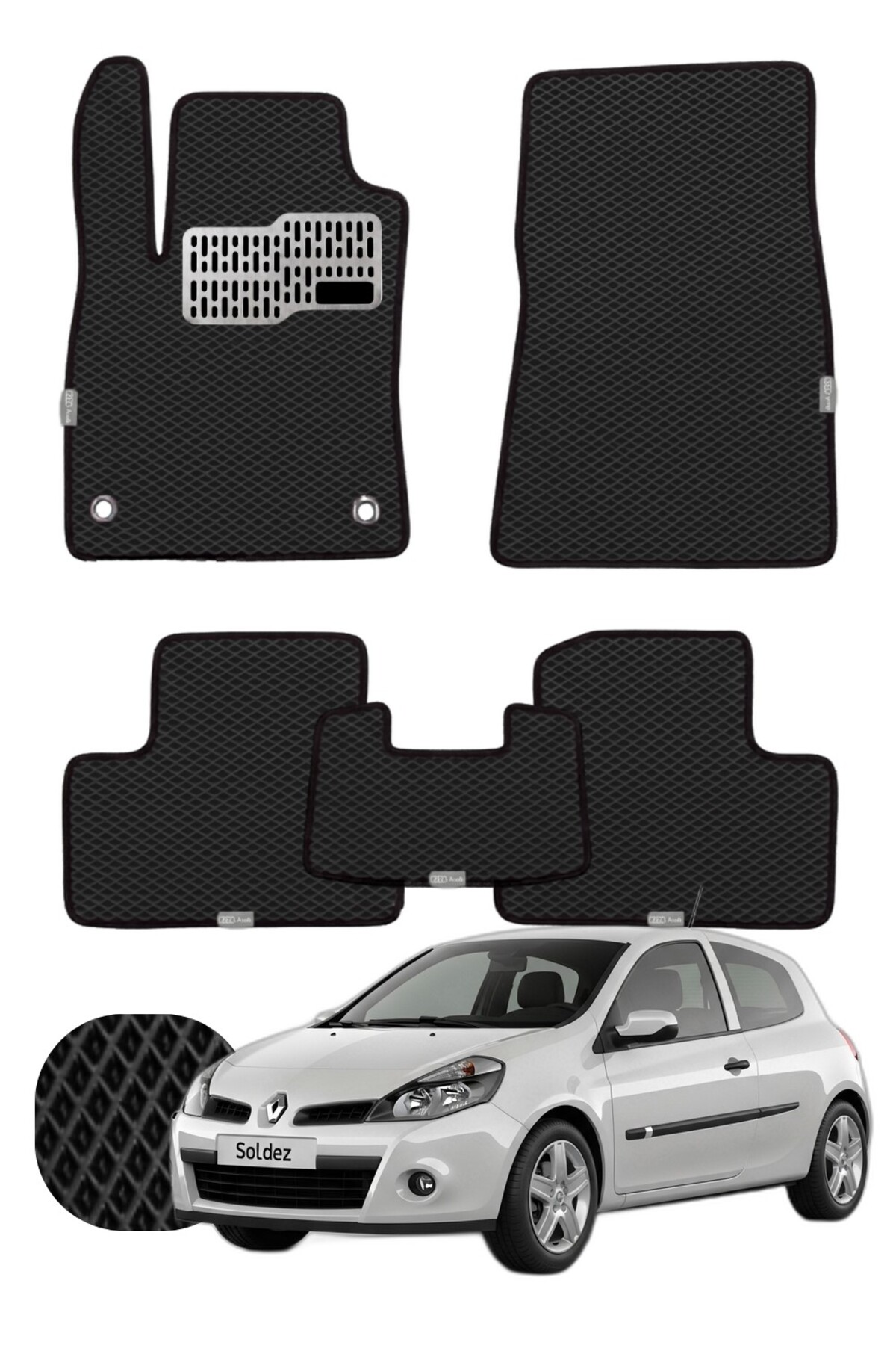 Renault Clio 3 HB 2005-2012 Özelleştirilebilir Tam Set Premium EVA Paspas