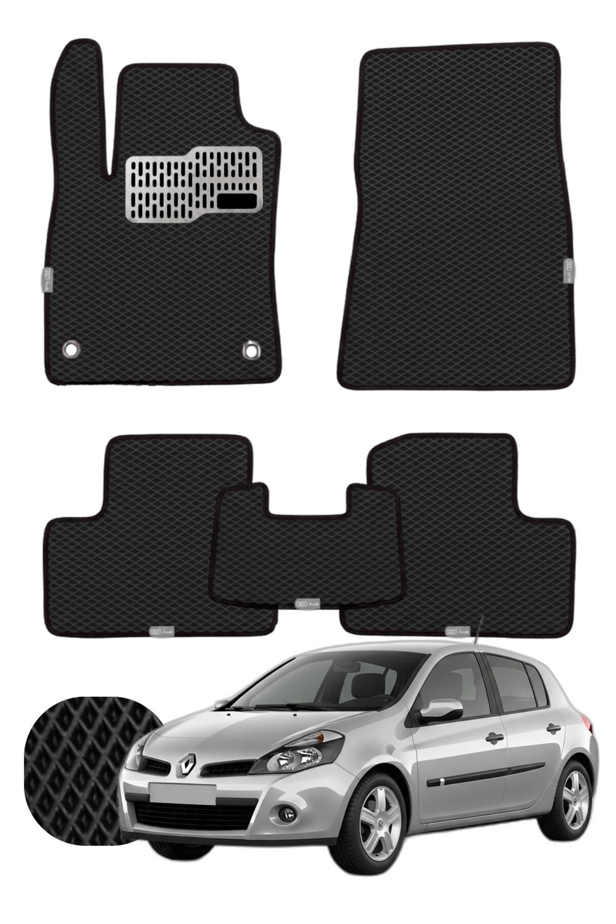 Renault Clio 3 STW 2005-2012 Özelleştirilebilir Tam Set Premium EVA Paspas
