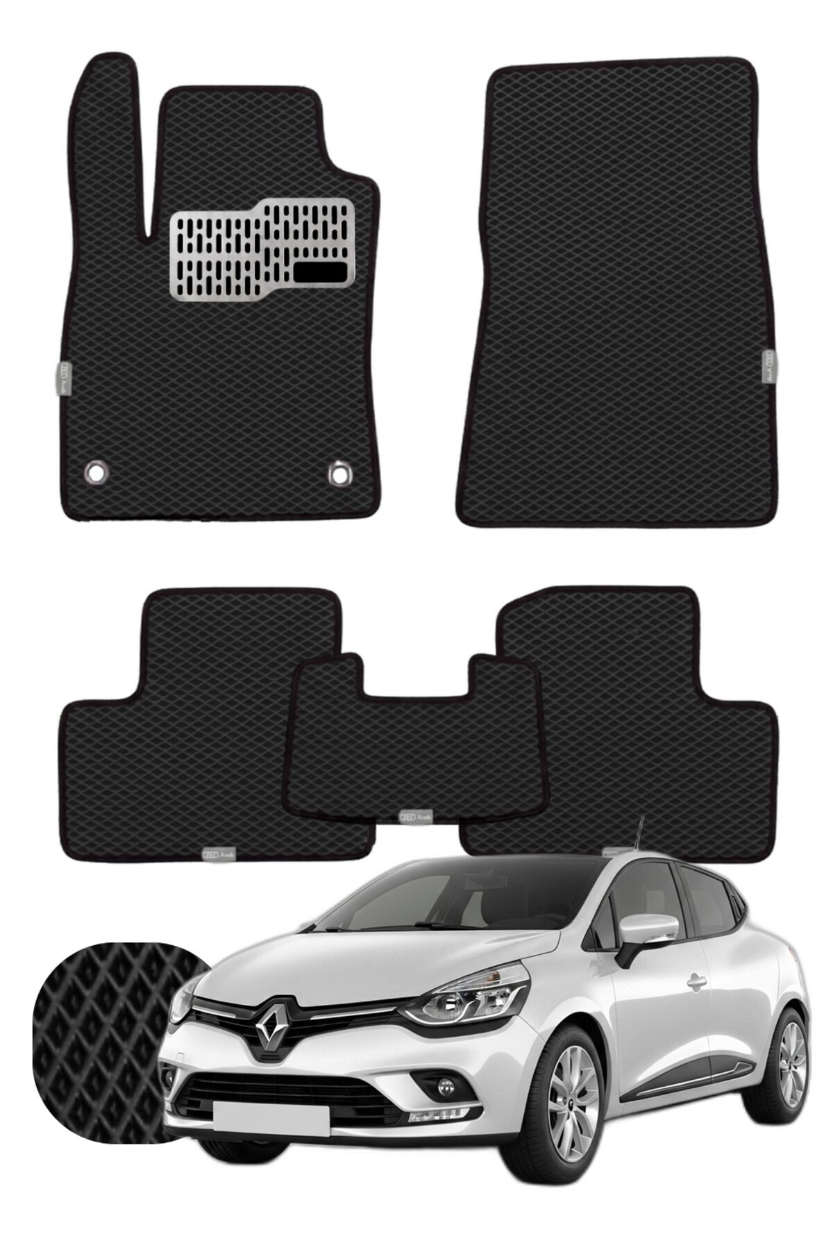 Renault Clio 4 2012-2019 Özelleştirilebilir Tam Set Premium EVA Paspas