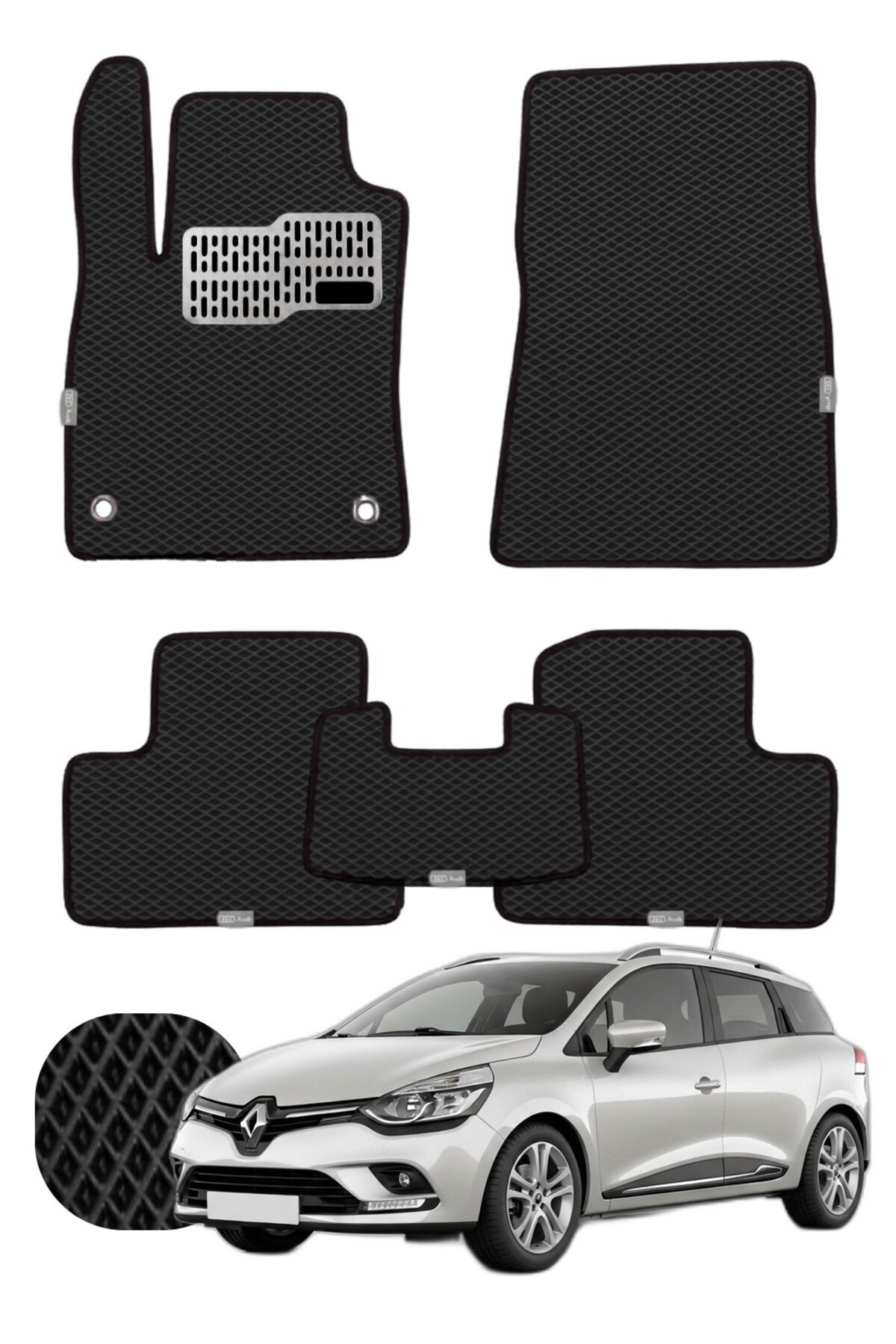 Renault Clio 4 STW 2012-2019 Özelleştirilebilir Tam Set Premium EVA Paspas