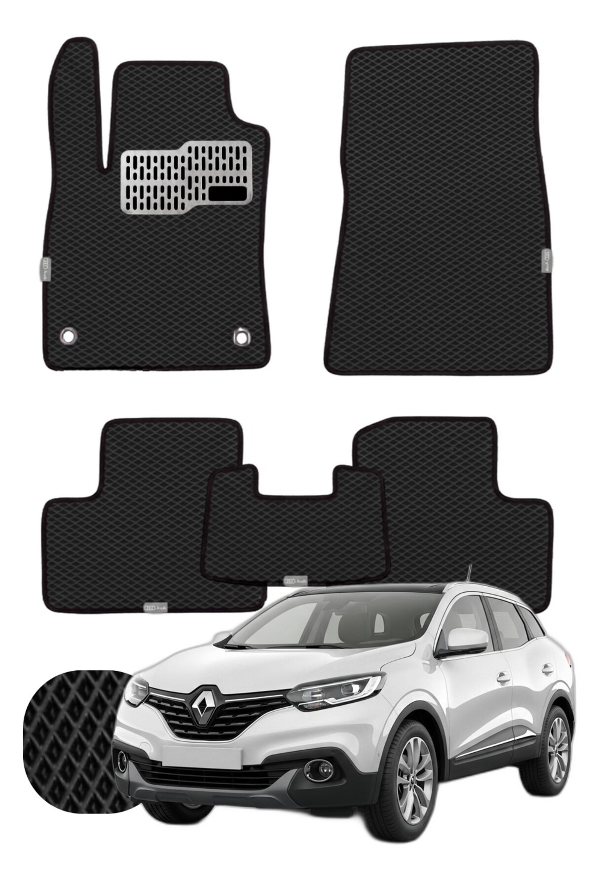 Renault Kadjar 2015-2022 Özelleştirilebilir Tam Set Premium EVA Paspas