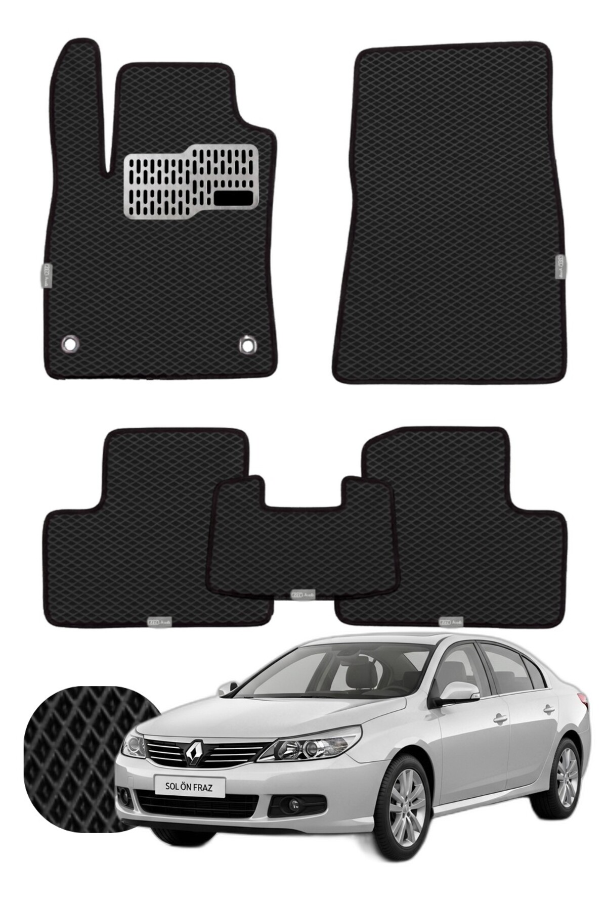 Renault Latitude 2010-2015 Özelleştirilebilir Tam Set Premium EVA Paspas