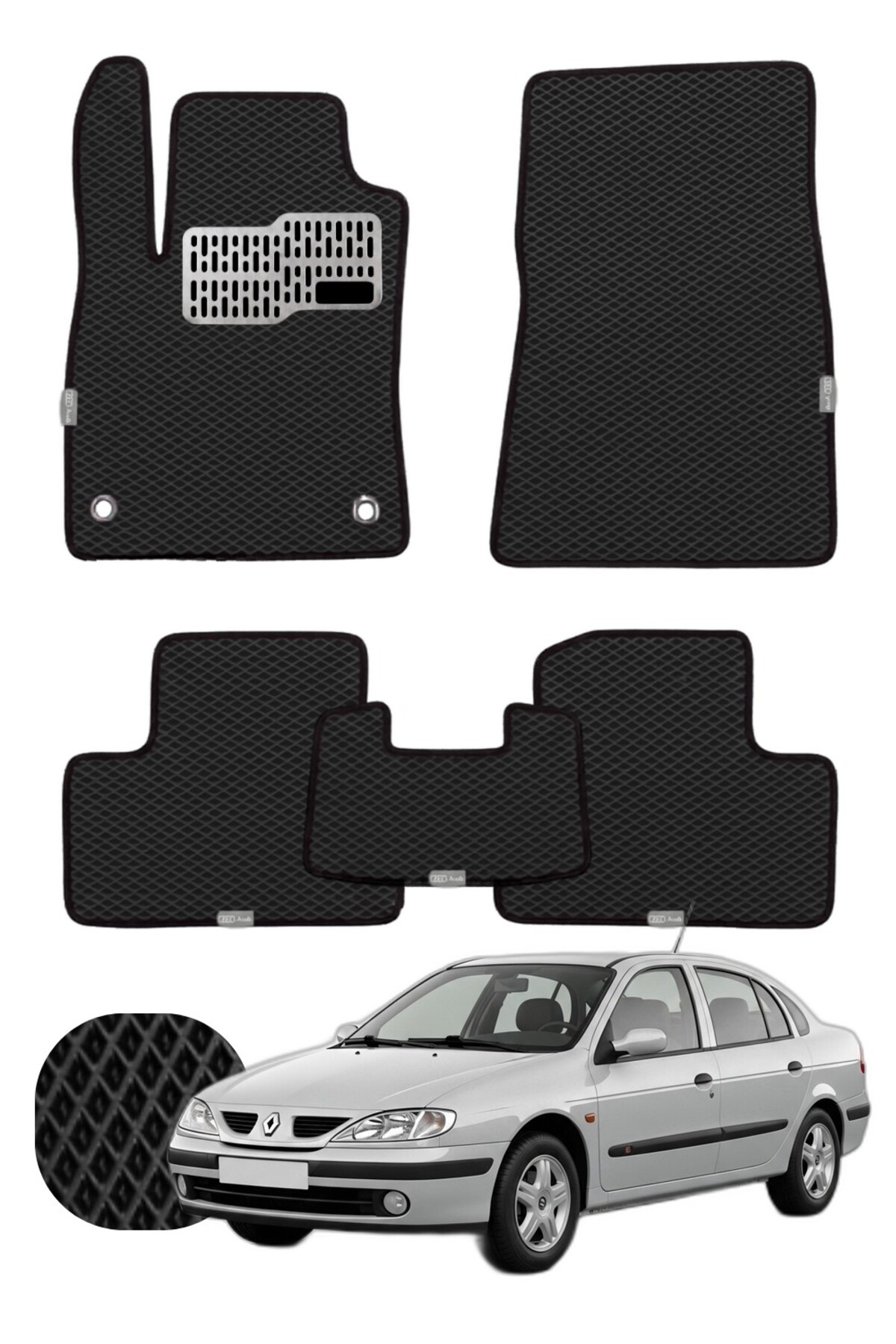 Renault Megane 1 Sedan 1995-2003 Özelleştirilebilir Tam Set Premium EVA Paspas