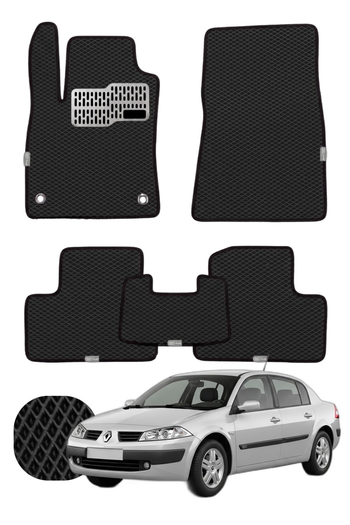 Renault Megane 2 Sedan 2002-2008 Özelleştirilebilir Tam Set Premium EVA Paspas
